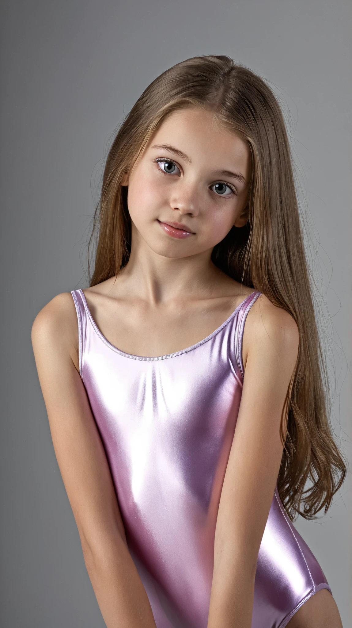 arafed girl with long hair, gorgeous young model, dasha taran, anna nikonova aka newmilky, she has a cute face, cute young girl, portrait sophie mudd, young and cute girl, she is about 1 2 years old, she has a cute expressive face, beautiful young girl, mackenzie foy full body shot in a leotard