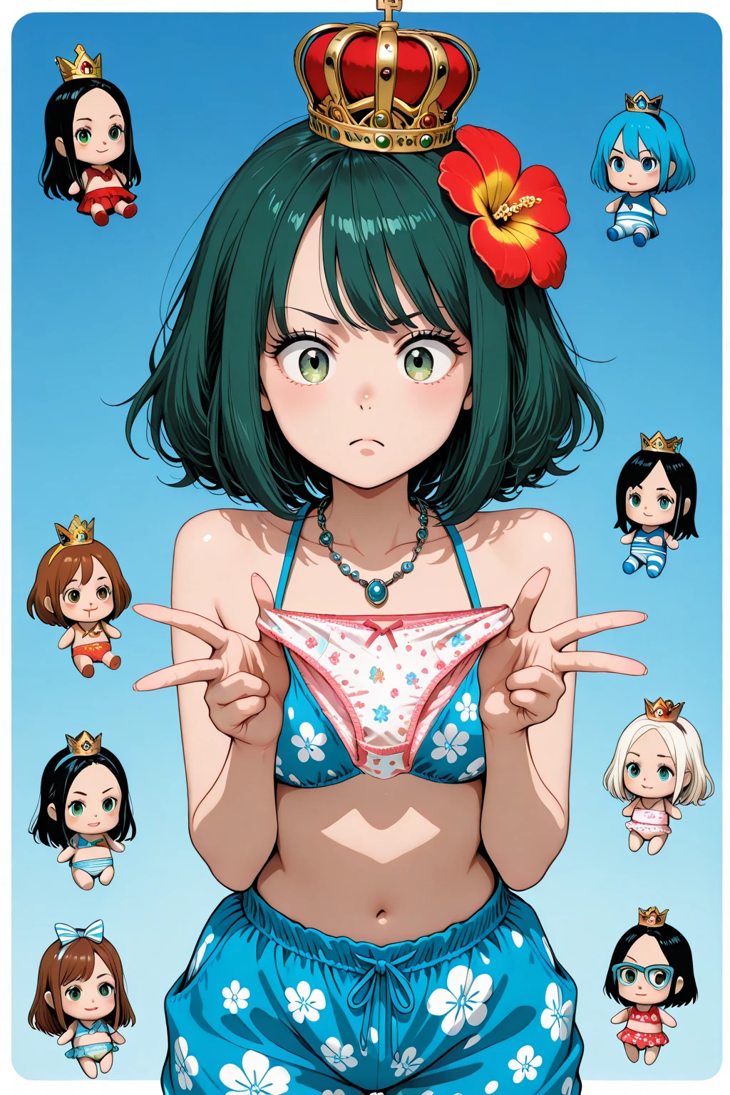 sleeve cape, boys and girls, manga style, beachfront, bikinis, having fun at sea,
