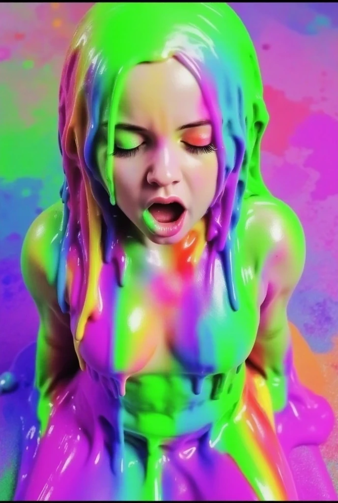 [FLUX Krea] Melting slimy monster (Rainbow) 2025/10/13 L2