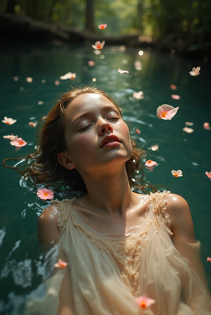 32k, Masterpiece, Highest quality, One girl, Detailed eyes, flower,Alstroemeria, White and orange style,A dreamy, romantic piece,Pale purple, Mysterious Leaves,A playful arrangement,Fantasy,High Contrast,Ink strokes,explosion,Exposure, Impression of white and orange tones,Abstract,((Watercolours by John Berkey and Jeremy Mann )) Brush strokes,Negative Space, Tyndall effect,