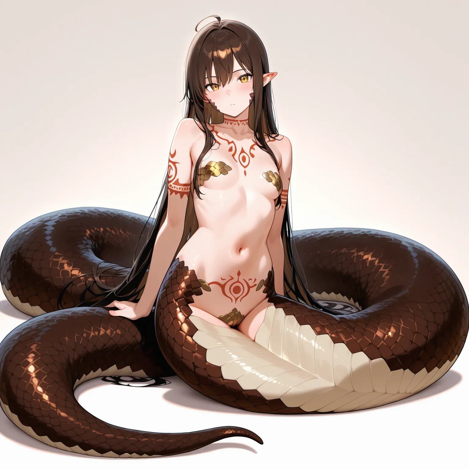 (One Girl:1.3), Cinematic Light,  (Tabletop, Highest quality, Highest quality, Official Art, beautifully、aesthetic:1.3), Very detailed,Best details,(Super detailed),((Very delicate and beautiful)), (((Shiny skin)))、 ((((All ))))
From above,One girl,alone,(Scared,Panic,The pupils constrict,shout,Raise your eyebrows,Eyes Wide Open,Sweat,Sweatdrop,blush),Long Hair,Brown Hair,Brown eyes,naked,((All )) Destroy the giant snake,Oversized snake,bound,Bondage,whole body,(((A snake coils around a person))),(((Mating with a snake)))、Spread your legs、insert into 