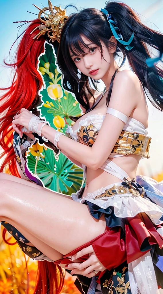 （8K、Raw photography、Highest quality、masterpiece：1.2),(Black Hair、Dark Eyes:1.9),(:1.6)、View your audience,Viewed from the front,White skin,(:1.4)、(Tight waist:1.6)、(Clothes that accentuate the shape of the :1.0)、( :1.3)、Slim figure、Ultra-high resolution,beautiful,beautiful fece,(One person、No background:1.9),whole bodyボディー,Japanese women,（reality的：1.37）、Photon Mapping,reality、(Baby-faced and cute: 1.4)、(Cute Smile: 1.8)、(Round face: 1.8)、Radio City、Physically Based Rendering、Depth of field rally background、photograph, (I can see your knees、Thigh close-up:1.8),（:1.6）,whole body、Great quality