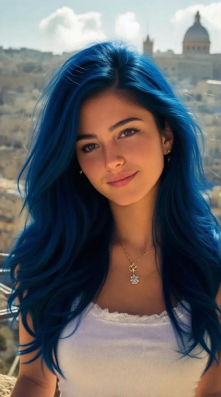 color de pelo azul