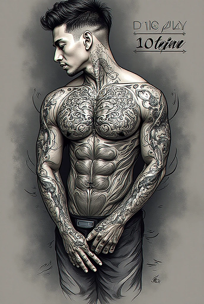 ~*~Breathtaking~*~ Cinematic realistic close-up shot in a movie scene, vibrant and highly detailed cores presented in cinemascope, creating a moody atmosphere. head close-up, front camera, handsome man, ritualistic (neck tattoo: 1.3), (incredibly detailed: 1.5), ((Alone)), Illustrated, hand-drawn, full-color movie poster of a masculine man, 28 years old, ruddy skin, stocky physique, soft belly, slightly chubby, deep brown eyes, wide bulbous nose, full lips, black hair, curly hair, eyebrows thick and bushy, extremely hairy ?????, stomach and arms, lots of body hair, hard shadows, graphite shading, stencil markings, airbrushed acrylic paint, masterpiece,muscular man, in ?????????, ((full body: 1.7)), (short black hair: 1.1), (muscular), by Jeremy Mann, by Sandra Chevier, by maciej kuciara, smoke and shadow, night, Sharp, ((Perfect body)), realistic, real shadow, 3d, ((full body)), ((dark and gloomy universe)), (by Michelangelo), glamorous photo of man (close up: 1.5), 1 man, chubby man with ????? and arm tattoos, fantasy male portrait, beautiful realistic full body part, tattooed man, shirtless :: high detail, blessed waters wlop style, ma demon fit, hyperrealistic rendering, photorealistic art style, hyperrealistic 3D rendering, detailed full body part, man artstation aesthetic, realistic face and body, photographed by famous photographer in CANON 5D MARK, detailed skin with all raw details - ar 4:6 --q 2 - -s 750 --v 58k, 4k, by the sea in complete darkness and appears alone. , (ruined: 1.5), (best quality: 1.5), (masterpiece: 1.5), (best quality, 4k, 8k, high resolution, masterpiece: 1, 2), ultra detailed , (realistic, photorealistic, photorealistic: 1.37) , colorful, brushstrokes, sculptural quality, man, man, 30s, ((perfect face, ((male face)), (fantastic:1, 5), (best quality :1.5),((whole body:2.2))