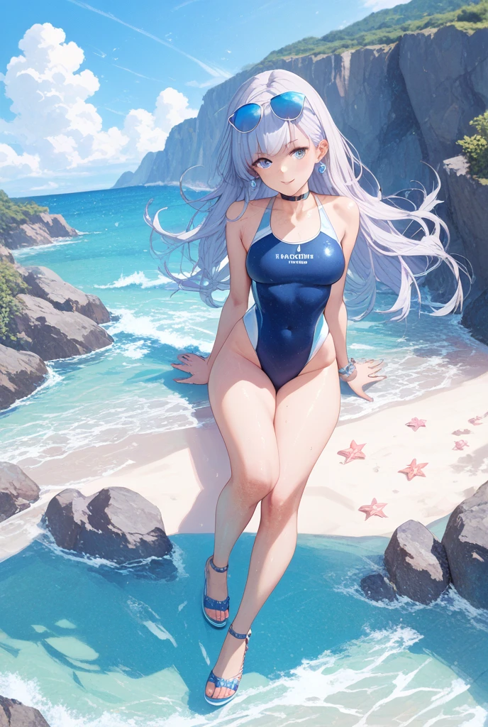 (qualidade superior: 1.3), (obra prima: 1.3), (O ultra-detailliert: 1.3), (papel de parede, uma menina, Mentiroso: 1.1), ([ouros: 1.3|O olho]:1.2)、([Opala:1.9|gradiente_Hair:1.1]:1.2)、(Gotas de cabelo:1.1)、(Detailed Hands and Fingers:1.2)、(Pele ultra-oleosa brilhante detalhada:1.1)、([molhado:0.8|MuCoi])、coxa brilhante oleosa、(Beautiful light blue competition swimsuit:1.3)、exposing the feet、Expose your hands、Cavernas、(riacho:1.3)、immersed in water、cabelos azuis claros、sorriso、(Seios grandes bonitos:1.3)、um bob curto、Beautiful、corpo inteiro、O corpo fica molhado、sky clear、Sente-se、vista posterior、sexypose