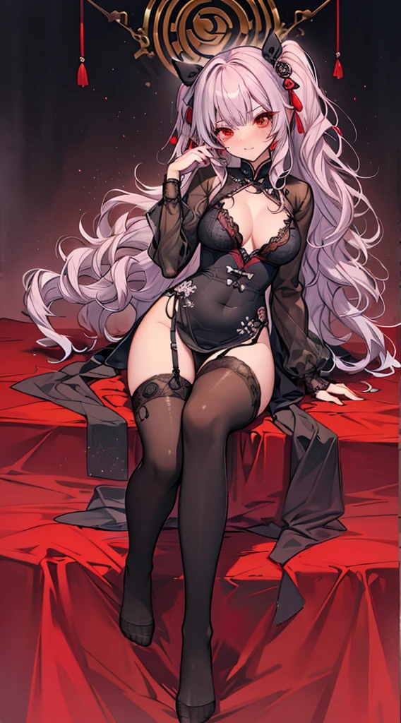 Vampire, fantasy race,  (G size), little clothes, , nobility, red and black, roses, boots, pantyhose