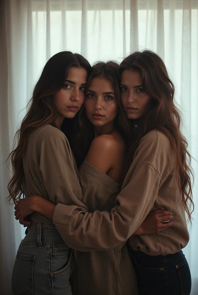 Make me a picture of the emotions of intensely 2 and God in the middle 