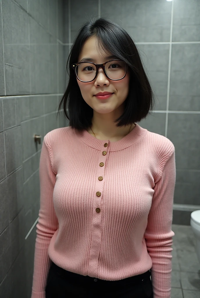 (hijab),8k UHD resolution, , hijab ,A mature woman, ultra big fake , A very beautiful girl, Perfect body example, Tight body shape(Pear-shaped body)Perfect body curves, dermal, Skin texture clear and delicate(Advanced skin details:1.1)Korean idol’s perfect face, perverted grin, show , Clear and fine hair texture(Quality hair details:1.1),exquisite eye makeup, Refined eye detailing, Blue pupil(Advanced eye detail:1.1)Best example of four fingers and a thumb, choker necklace, OL series of photography, Best Works, Best quality, Super refined, extremely high resolution, full body, closed eyes, open  mouth, show armpit, tilt head, show , standing pose, glasses