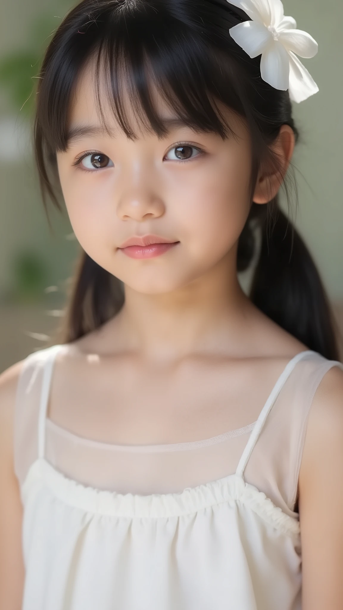 (thin and cute petite pet girl:16), (hyperrealism, silky smooth:8, Innocence:9, neat and beautiful:9, highest resolution, masterpiece, full body shot without underwear:12), 
(2 beautiful adorable petite 11 year old girls who are very delicate and very slim:16, Super Delicate Petite Girl:16),see-through white camisole with her chest wide open