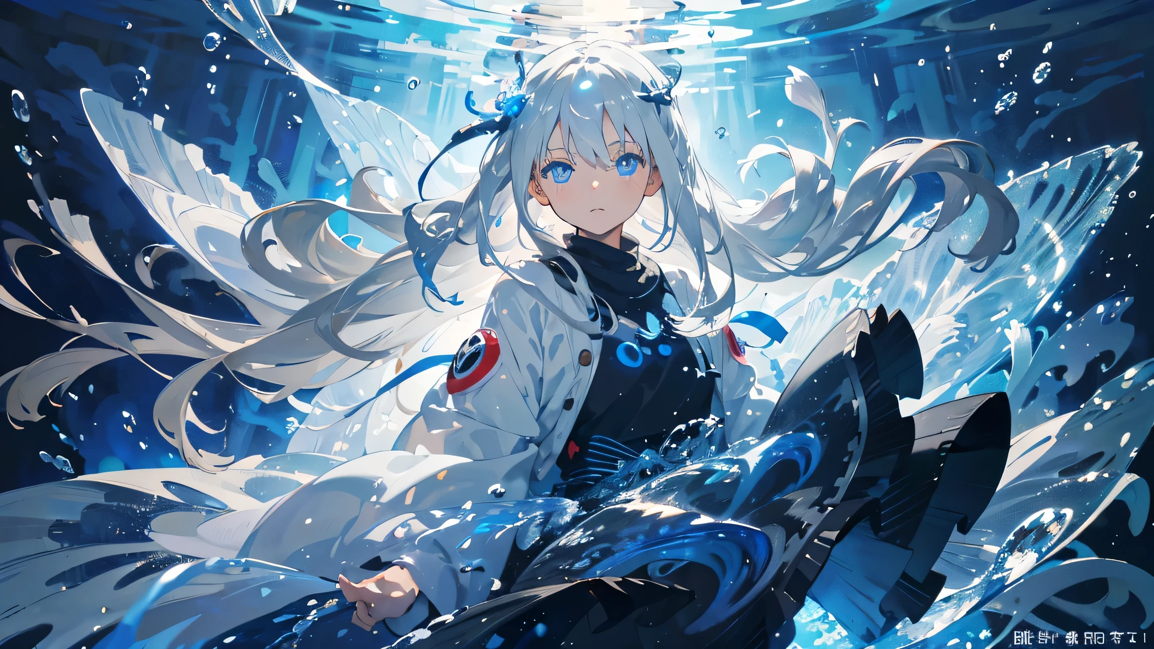 (masterpiece, best quality, detailed eyes), White-haired men on the flower sea, minimalism, Iarge area green, animated art style, palette bright,Oshare Kei, dark white and amber, loose strokes, dark white and light sky blue,Sengi, precision painting, Traincore, Korea Wave