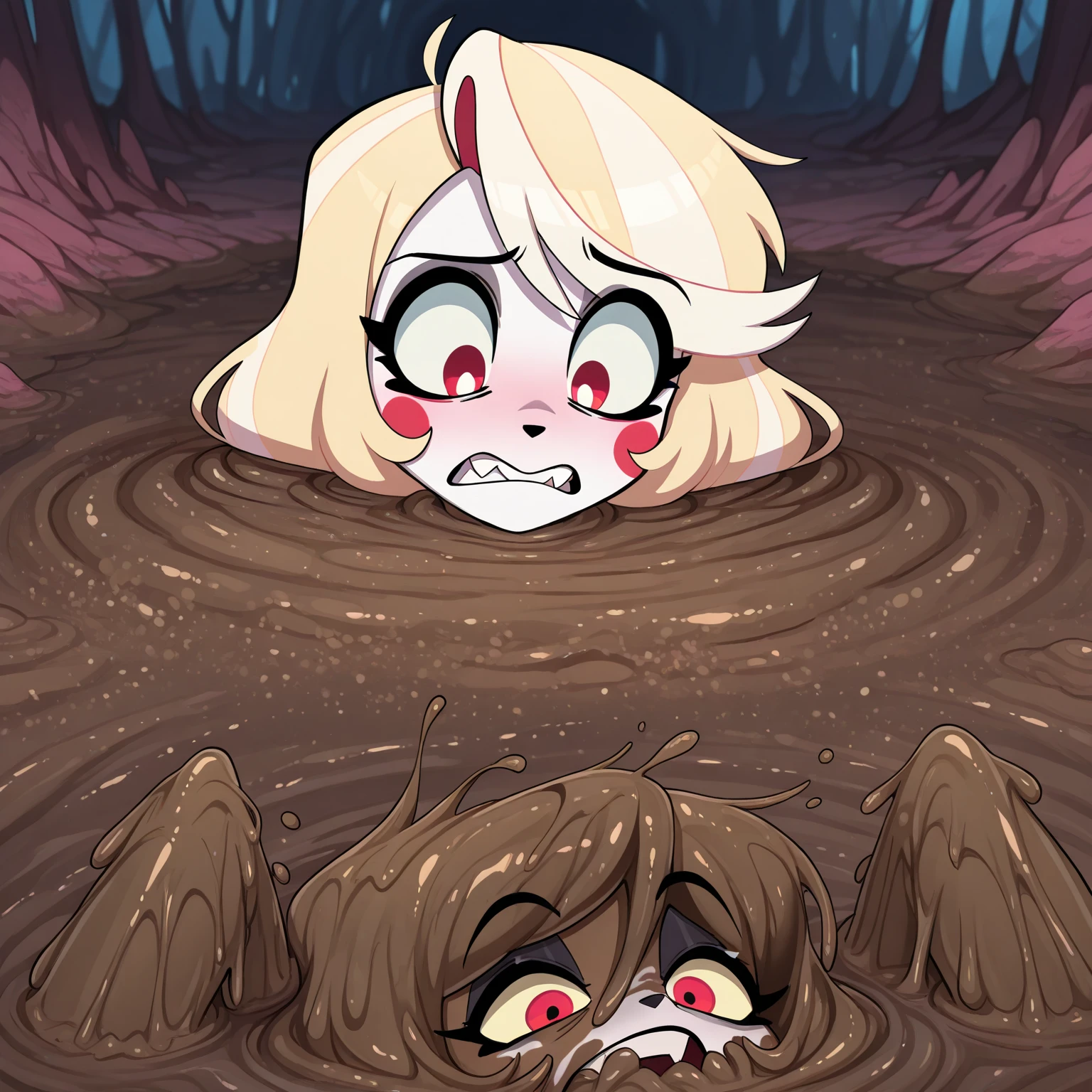 cleavage,score_9, score_9_up, score_8_up, score_7_up, score_6_up, score_5_up, source furry, anthro, Long exposure photo of Hyperrealistic art anthro, judy hopps, detailed two tone grey fur body with white chest, grey lagomorph feminine beautiful face,  ,  in face, mouth full of , open mouth full of ,  in mouth, mouth full of , completely full of , cover d in , , closed eyes,  and showing her ass, hands in ass, spread butt cheeks, detailed , detailed ,  down, birds eye up shot, shot focused on her ,  closeup, in dark alley with romantic lighting. Big horse   on her, horse   on Judy hopps, realistic detailed horse , big detailed horse ,  in mid air, big horse  in scene, lots of ,  party,  up her ass