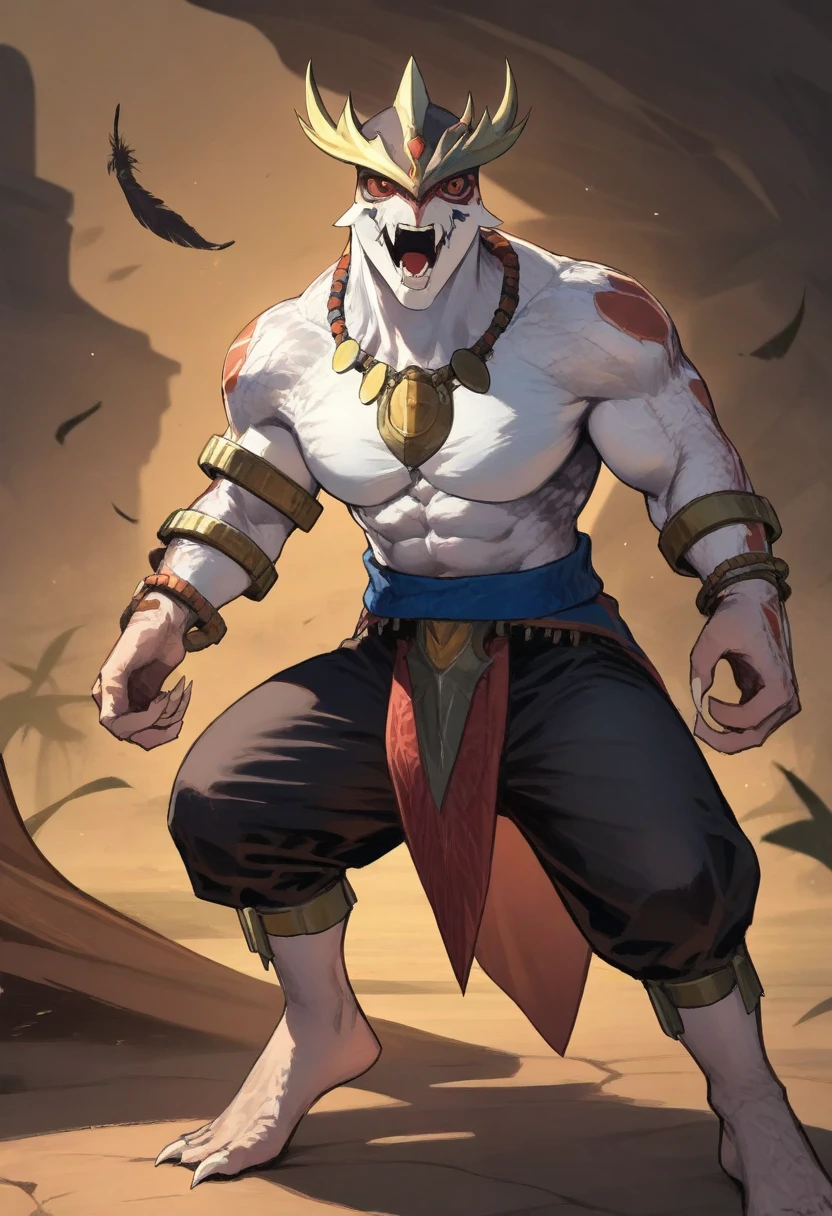 One portrait of a werewolf with  face looking pleasured, the werewolf have nice yellows eyes, wide shoulders, nice pecs, gloomy fire Illumination from medieval times.