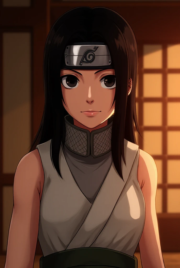 anime girl with long black hair and green top posing for the camera, hinata hyuga,  anime girl,hinata hyuga from naruto,