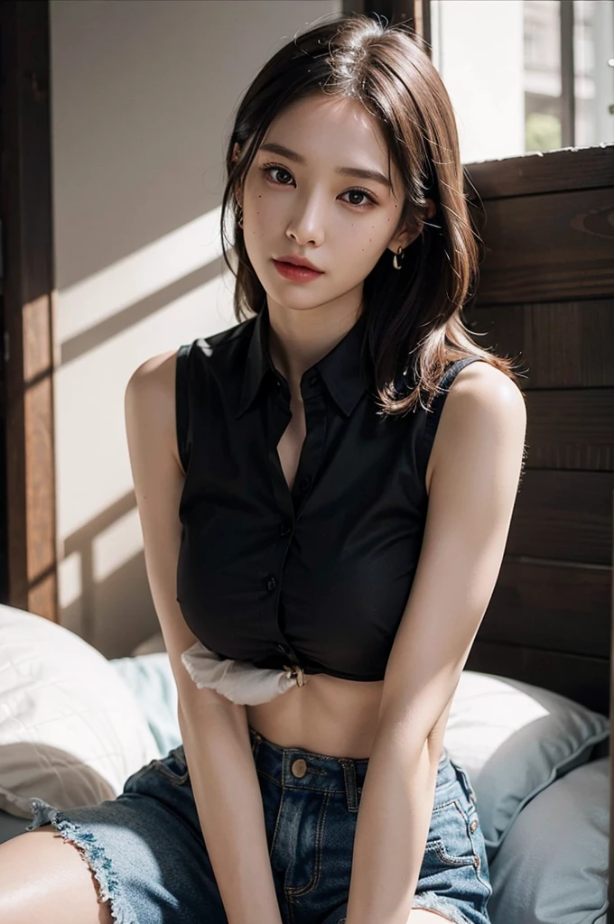 (41k4:0.6), masterpiece, Best Quality, 8K, Raw photo, (wearing maid uniform:1.5), top-notch quality, masterpiece, (kneeling in front of viewer:1.5), (arms behind back:1.5), solo, (1 pretty Japanese girl), (wearing black stockings:1.2), exceptionally detailed RAW color photo, professional-grade photograph, (Realistic, Photorealistic:1.37), (highly detailed skin:1.2), Ultra-high resolution, (lens 50mm), (masterpiece, top-quality:1.3), (hyper realistic:1.35), (Photorealistic:1.45), (Realistic:1.4), (looking at viewer:1.4), (facing viewer:1.5), (1 beautiful girl), 21 years old, Japanese idol, supermodel, pale skin, (slim:1.3), (slim body:1.25), (slender body:1.25), (narrow waist:1.25), pretty face, (large breasts:1.15), (deep cleavage:1.2), gravure idol