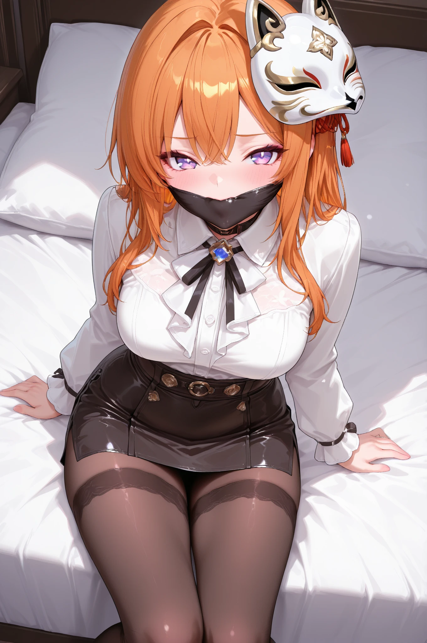 (sound、Can be viewed、masterpiece、high quality、High resolution、High-end rendering、Safe at Work、Safety Sensor),Super large 、Top View、Mature Girls、(Fallacy:1.5, Shift the mask、clothing、Mesugaki Smiles:1.5, )POV ???, Hyottoko ????????、???????????、