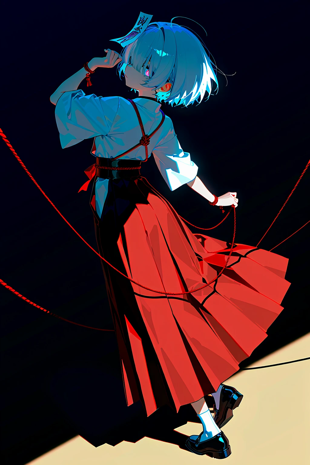 (masterpiece:1.3),(best quality:1.2),8k,absurdres,unity 8k wallpapper,(extremely detailed:1.3),highestres,pixiv,
string,thread,1girl,<lora:the_string-06:1.3>, (the_string:1.3),full body,dynamic pose, floating, looking to the side, sad,depressed, depression,water,floating objects, symbols,