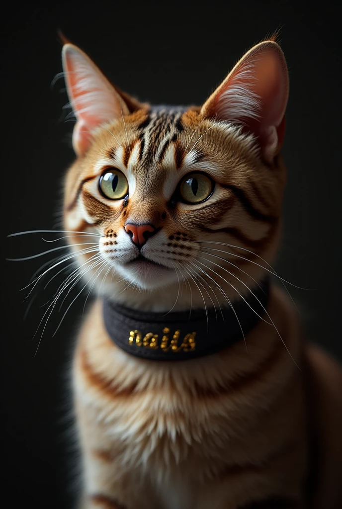 Munchkin brown tabby cat with folded ears