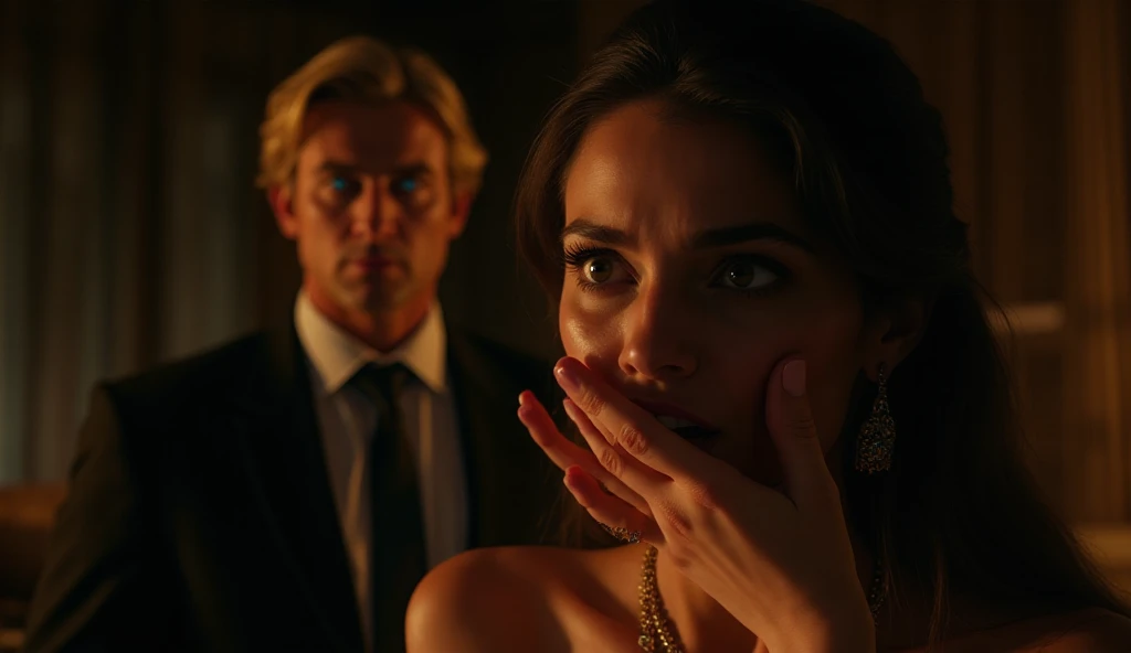 It generates an image where a woman is napped by a handsome Russian man who is obsessed with her