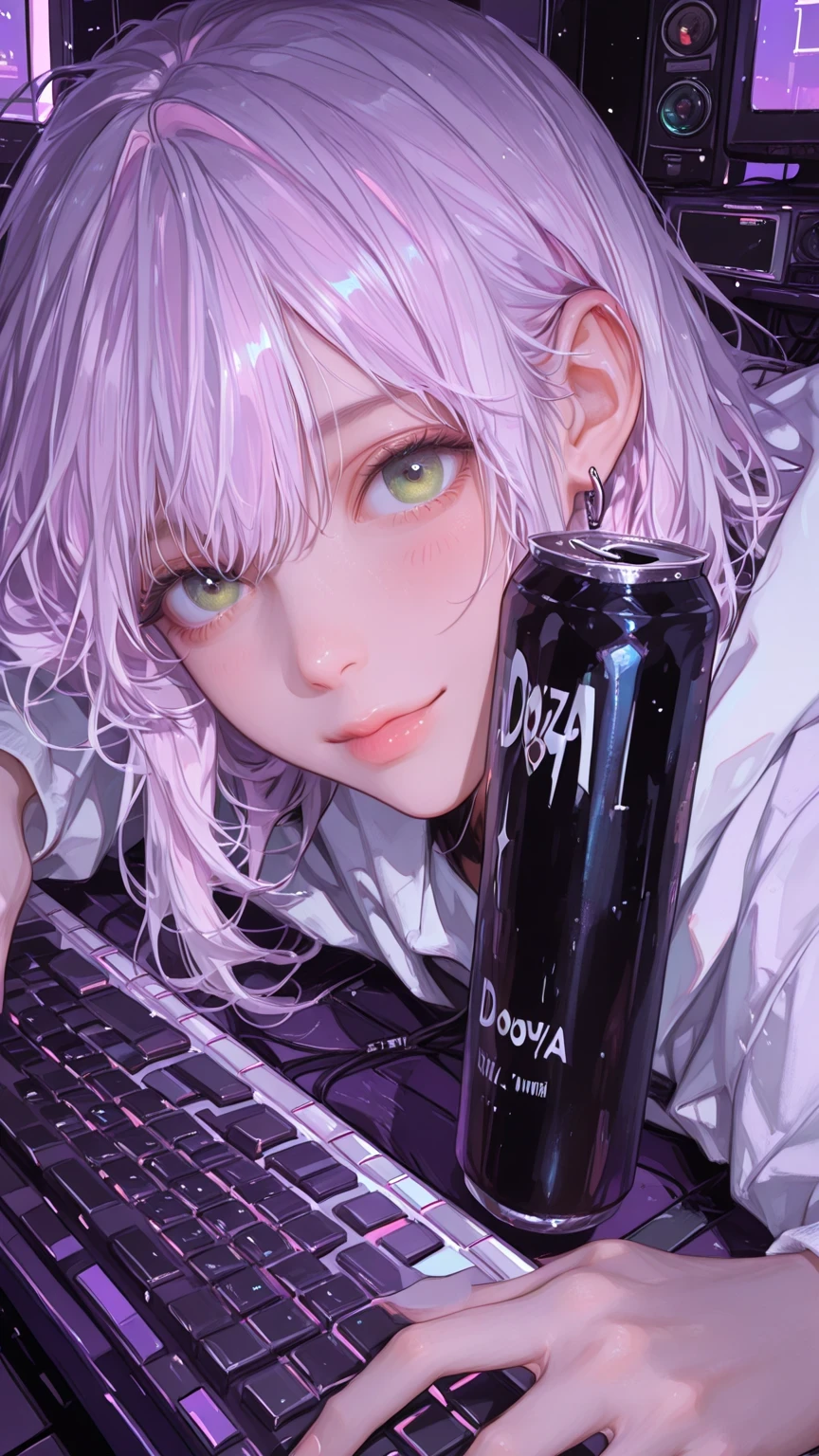 (((cuteJapanese Deformed Animeの小さな女の子, cute, Use the backlit keyboard)))、(((cuteJapanese Deformed Anime Big Smiles Doya face Japanese Deformed Anime )))、white hacker、interface
Hi-Res , light/ , very detailed, Japanese Deformed Anime , Dramatic Lighting , Dramatic Angles , ((Dazzling Light Particles)), Dramatic Lighting, Brilliant dark effects,((Special Effects),charming、green eyes、energy drink、Lick colorful candies
、gaming PC、 very detailed, Realistic Reflections, fine pores, realistic skin texture))Dramatic Vivid Lighting ,Dramatic Angles , ((Dazzling Light Particles)), dynamic illustration, Dramatic Vivid Lighting, Bright, ,BREAK,Fantasy shot with a Nikon Z7 II mirrorless camera、(((cuteJapanese Deformed Anime Big Smiles Doya face )))、server room、lots of glowing monitors、Purple Background、lots of green signal lights