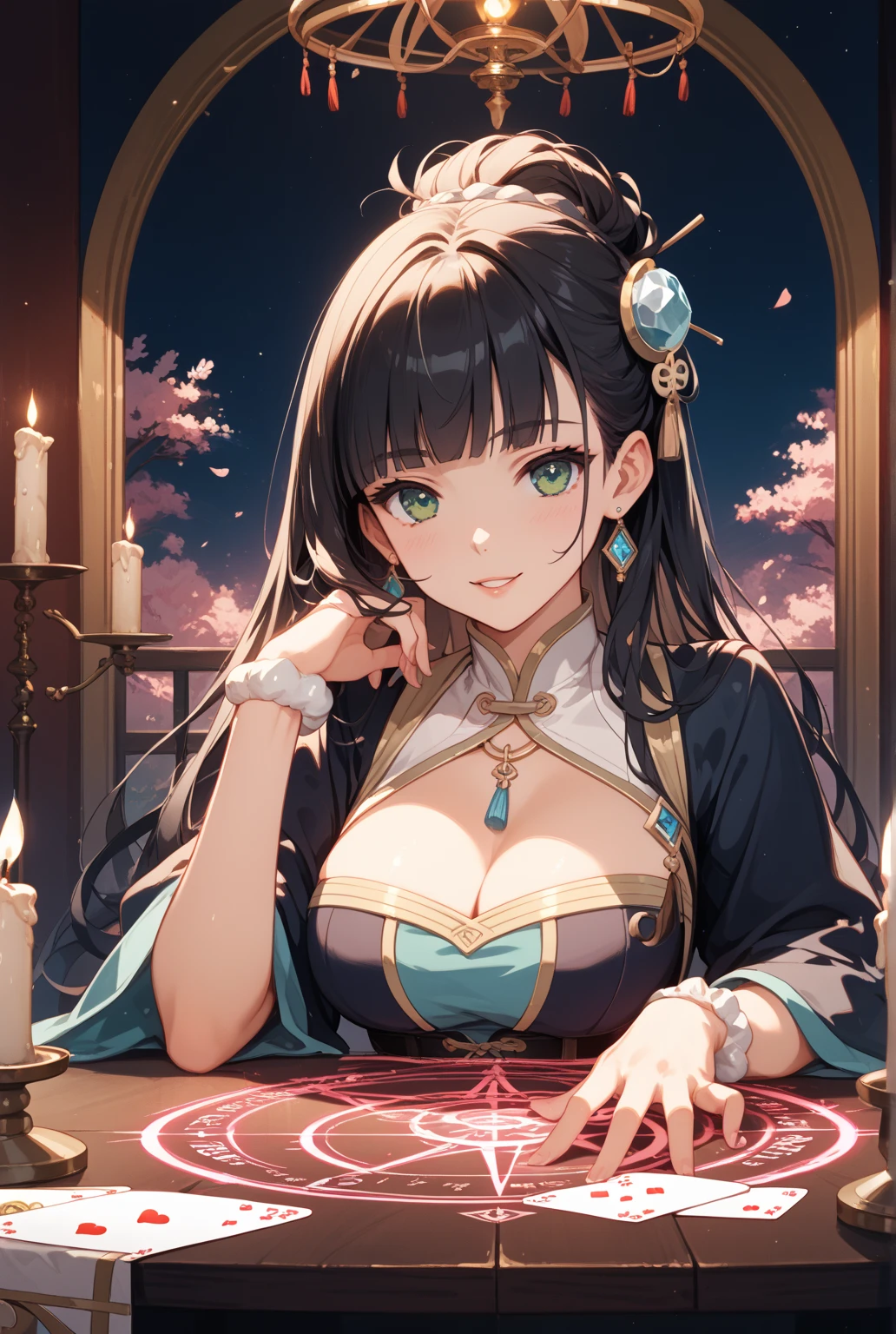 (Drunken with Lights and Swords: 1.8), (Outdoor: 1.8), (Bust Close-up: 2.9), (solo: 3.8), 1 ancient Chinese female warrior Exquisite face, watery big eyes, looking ahead, beautiful, heroic, holding a jade bowl, crystal clear bowl, drinking, wearing a sword, drunk, confused expression, Hanfu, classical, medium ?????, noble, looking up, holding with one hand, drunk, ????, jade, earrings, pendants, gorgeous clothing, gorgeous color matching, gorgeous patterns, aristocratic, patterns, decorations, jewelry, hairpins, buns, holding Ancient Wine Pot, Romanticism, Romantic Colors, Classical Poetry, Dream Scenes (Golden Gove and Iron Horse), Drunken, Lying on One's Side, Background (Night, Moonlight, Many Red Lanterns, Dim Lights, Ancient Chinese Architecture, Plum Blossoms), (Ancient Chinese Architecture: 1.8), (Chinese Style: 1.8), (Plum Blossom Scattering: 1.8), (A Branch Full of Plum Blossoms Appears from One Corner of the Picture: 1.8), (Close Up Above Thigh: 1.8), (Close up: 2.8), (Many Red Lanterns: 1.8), (Sword: 1.8), (Ancient Chinese Wine Pot on the Ground: 2.8), (Sword on the Ground: 2.8), (Moonlight: 1.6), (Holding Head with One Hand), (Sitting on a Wild Stone: 2.6), (Looking up and squinting), (Strong Wind: 1.6), (Chinese Classical Style: 1.6), Drunken, (Crystal Clear Jade Bowl: 1.6), (Drunken: 1.8), Liquor Sprinkled, (Plum Blossom: 1.6), (Night: 2.7), (Master Light: 1,9), (Master Color: 1.9), (Master Composition: 1.9),
(Masterpiece), best, 8k wallpaper, illustrations, high-definition image quality, full of storytelling, complex backgrounds,exquisite details, rich visual effects, bright colors, layered highlights, shadows and details, as well as cinematic quality, exquisite and complex, master works, official works, master lighting, movie composition, movie lighting, master composition, master color scheme, 16K, ultra clear, Wallpaper,

<lora:2D