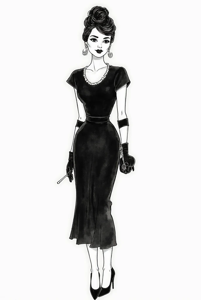 masterpiece,absurdres,best quality,high quality,<lora:MeMaXL5 Type C Vpred Noob:1>,1girl,ascot,bag,black ascot,black bag,black corset,black dress,black gloves,black hair,black hat,blue background,texture background,boots,border,braid,red eyes,buttons,pale skin,closed mouth,collared dress,corset,dress,eyelashes,fingerless gloves,full body,gloves,grey boots,handbag,hat,hat feather,high collar,high heel boots,high heels,holding,holding bag,jewelry,lace,lace-trimmed dress,lace border,lace trim,long dress,long sleeves,necklace,ornate border,pink lips,short hair with long locks,single braid,single hand,smile,solo,standing,stiletto heels,striped clothes,striped dress,tassel,top hat,updo,vertical-striped clothes,vertical-striped dress,watermark,wavy hair,white outline,white outline,