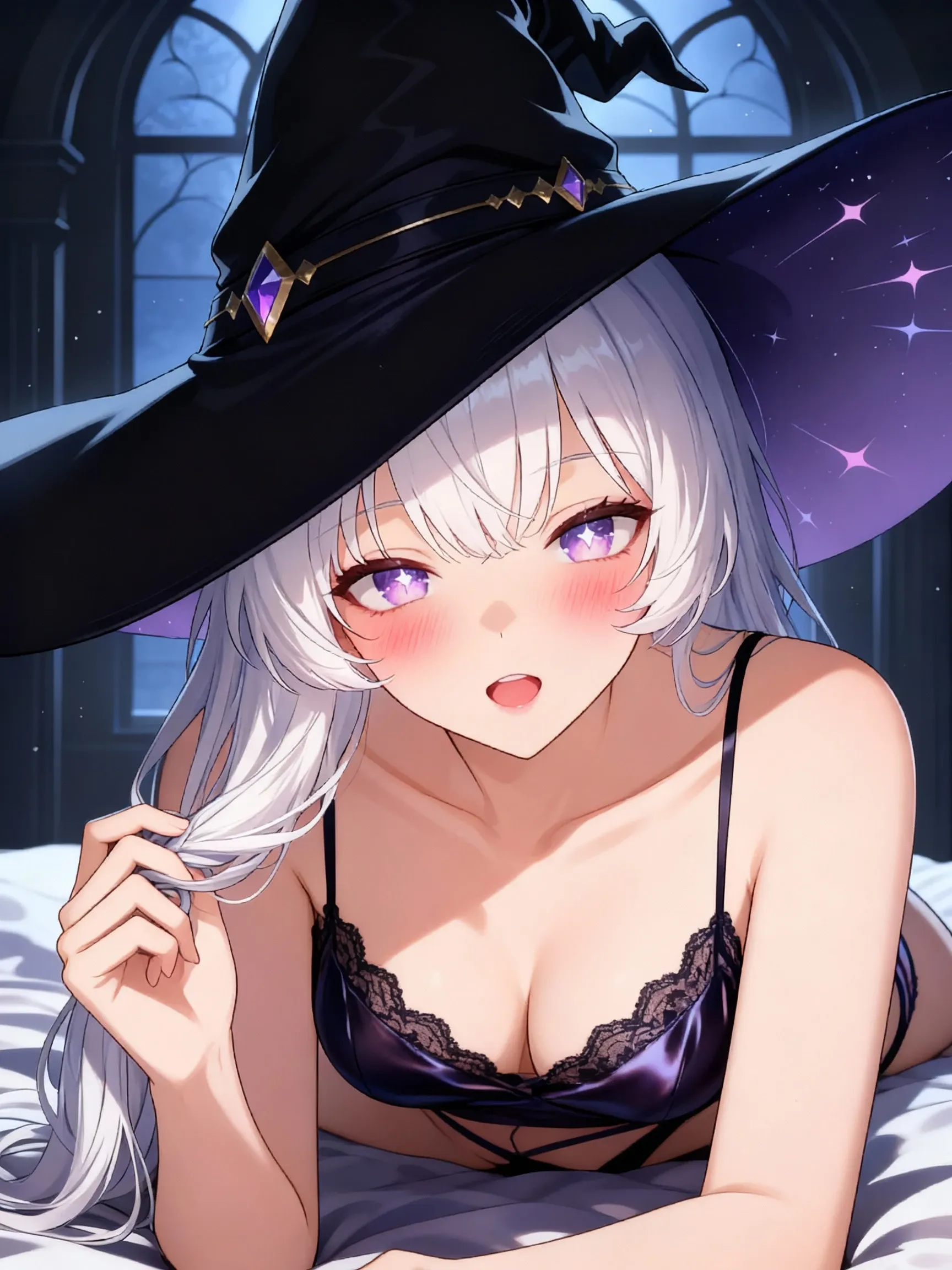 1girl, cute sexy, Halloween hat, show her boobs nude:1.2, show her pussy:1.2, spread legs