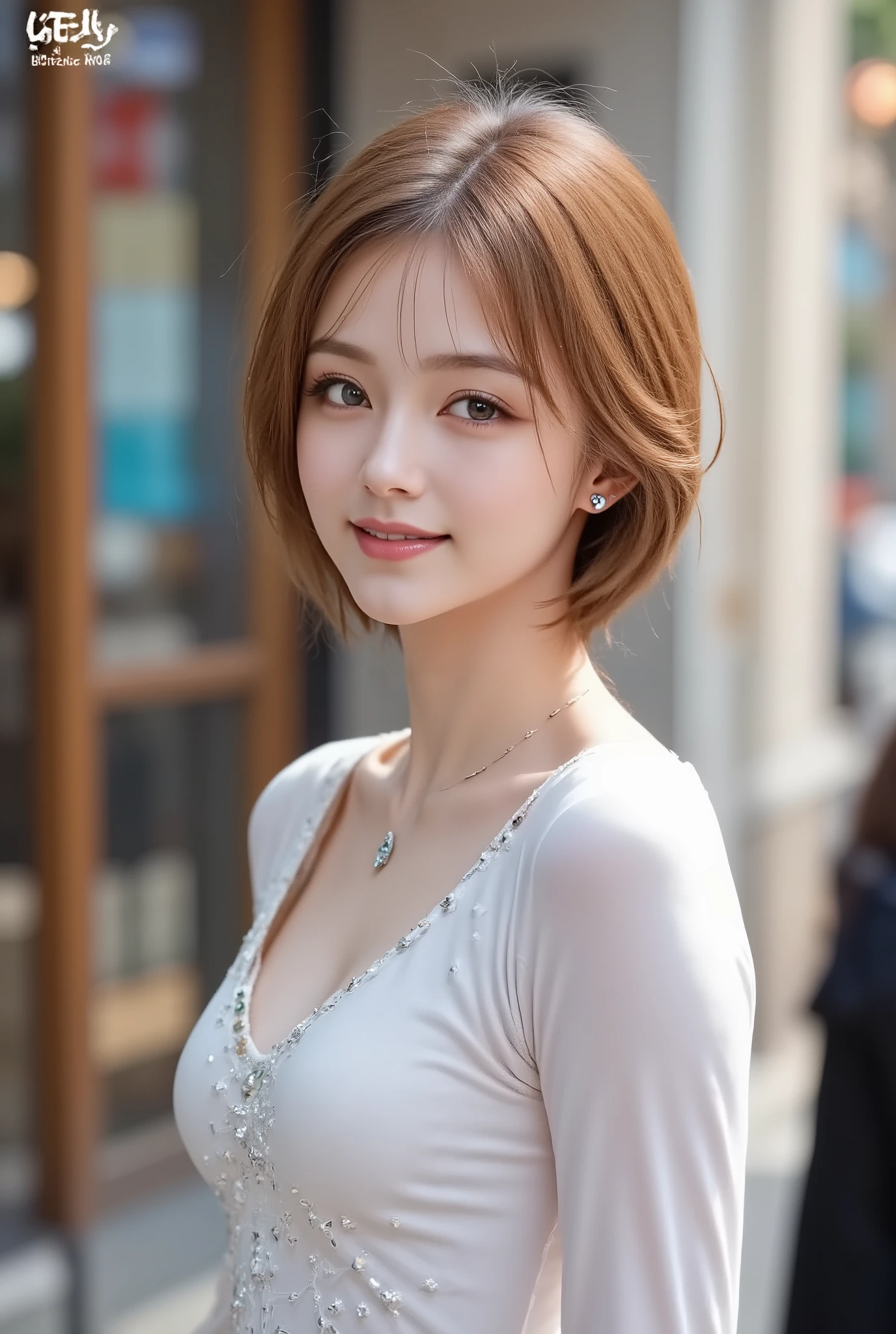  Beautiful Japanese virtual idol  ,   Detailed Digital Avatars   ,  Bright Holographic Figure , Clear Glowing Skin   ,  detailed facial features ,  charming smile like snow , Delicate Expression,  Long Flowing Hair ,  Elegant Pose  ,   Surreal Futuristic Environments   ,  Polygonal dynamic lighting , Neon Glowing Details  , cinematic composition , Details Like the Picture , masterpiece ,  Full body photo:1.4,(  masterpiece ,  high resolution,  illustration:1.2),   young Japanese woman  , (Graceful and graceful presence :1.1),,  charming smile like snow , shaking hair ,8-Head Beautiful Girl, Wide range of colors,The right gaze,  beautiful left and right eye size and balance ,  } Beautifully Balanced Eyes  ,  beautiful eyes ,  gentle expression holding a deer  , 長くshaking hair ,  blond hair  ,  One girl with long hair fluttering like the wind  ,(Slightly small face),(  Perfect Sheer Dress  ),((BIG BREASTS, beautiful breasts)) ,(((  thin waist))), very beautiful butt ,  Anatomically Accurate Arms and Legs  ,   Anatomically Accurate Fingers and Feet   ,  Small eyes  ,Slightly upturned eyes,  gorgeous long white dress like a medieval princess、cleavage、necklace with large diamonds、gorgeous tiara with rubies gorgeous earrings with emeralds,  charming smile like snow ,(()), Artistic details, Attractive Composition、((((church、stained glass))))