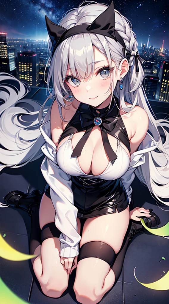 All intricate details: "(masterpiece, best quality, HuTao, 1girl, solo, blush, twintails, long hair, hair between eyes, ((very short street wear very short clothes)), city, outdoors, night, extremely detailed, firm ???????, ??????????????, smooth, high resolution, ultra quality, extremely thin and light clothing transparent as air, cinematic lighting, ambient occlusion, extremely detailed anime, Extremely wide diamond neckline, all clothes unbuttoned and open, detailed faces, perfect composition, wide shot, atmospheric lighting, very ????, lift skirt, random low angle, uncensored, ????)@Keylash