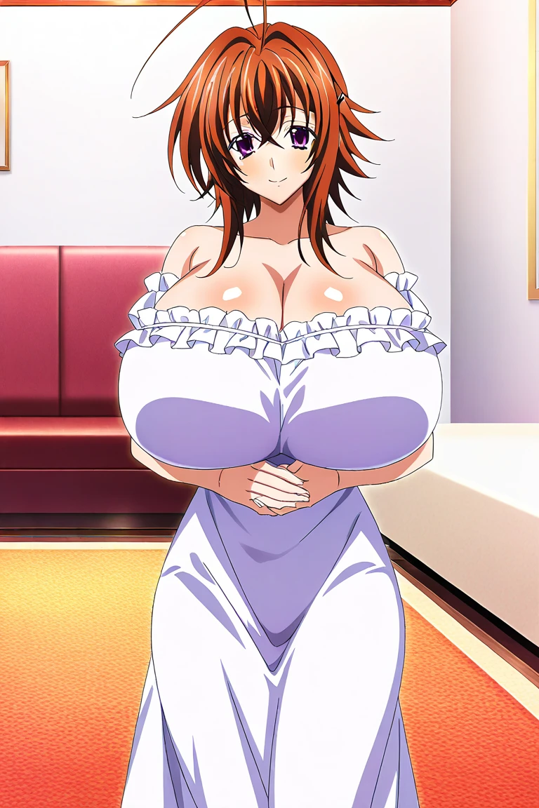 Best image quality、4k.anime cel style, best quality, high resolution, 1 girl, (????????????:1.4), blush, Embarrassing, In the hotel,floor, Smile,、Red hair、Red hairポニーテール、Arica - Arica (Hiromitsu Takeda - Bakunyuu Party)