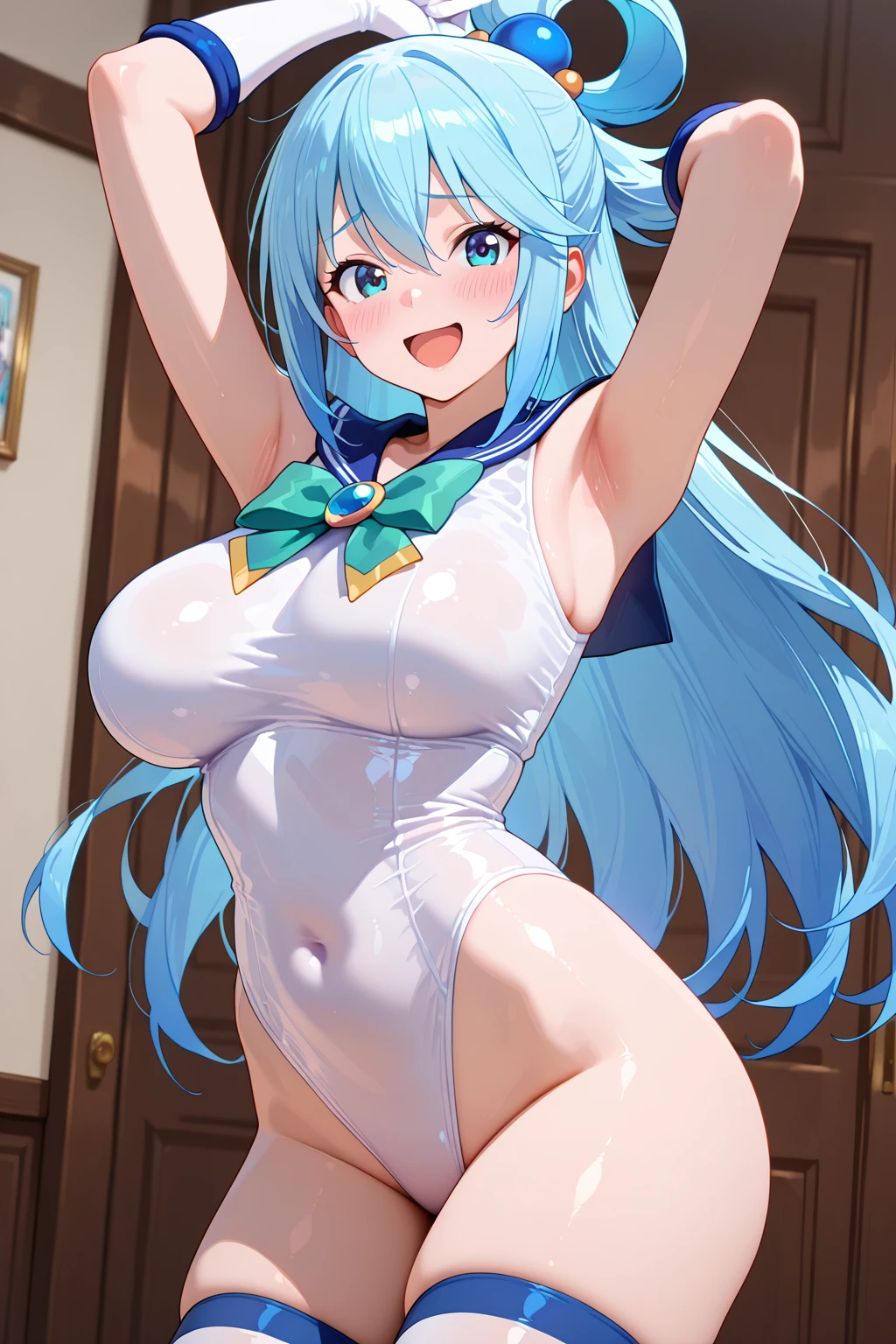 hatsune miku, aqua hair, twin talls, ?????????????,, , empty eyes , ?????????????, ??????, Running, , Heavy snowfall area　frozen wet crying mountain Alone, Smile ?????, , Peeing, lactation, projectile lactation