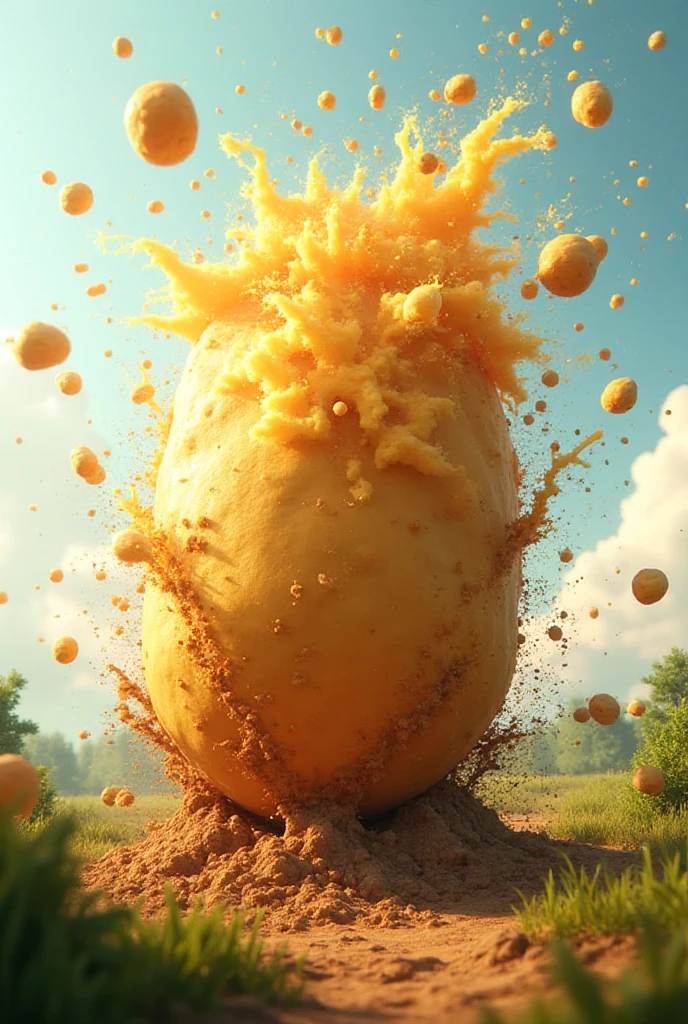 Wrap the potato with a foam