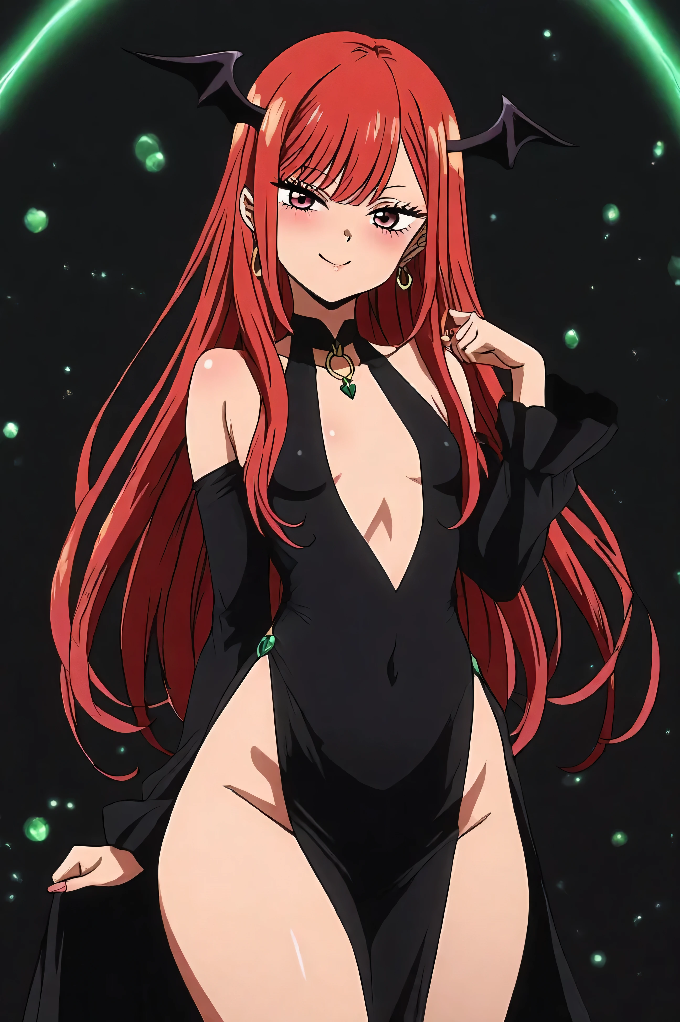 chica de anime en lencería black con ojos y medias en forma de corazón, Little curvy loli, loli in a dress , succubus in short tight dress, black, gross, Anime girl in a black dress, anime girl, cute anime waifu wearing a nice dress, Marin Kitagawa Fanart, Tatsumaki cube from One Punch Man, flirty anime witch casting magic