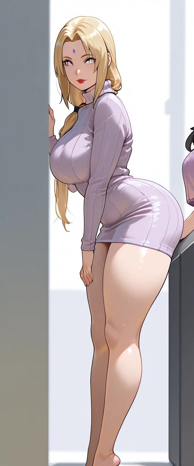 score_9,score_8_up,score_7_up,rating: general,1girl,solo, short hair,breasts,looking at viewer,blush,bangs,large breasts,blonde hair, eyes,dress,bare shoulders, closed mouth,ass,thighs,looking back, from behind,black dress,back,no panties,see-through hellsing, seras,shexyo, shexyo style, vampire 