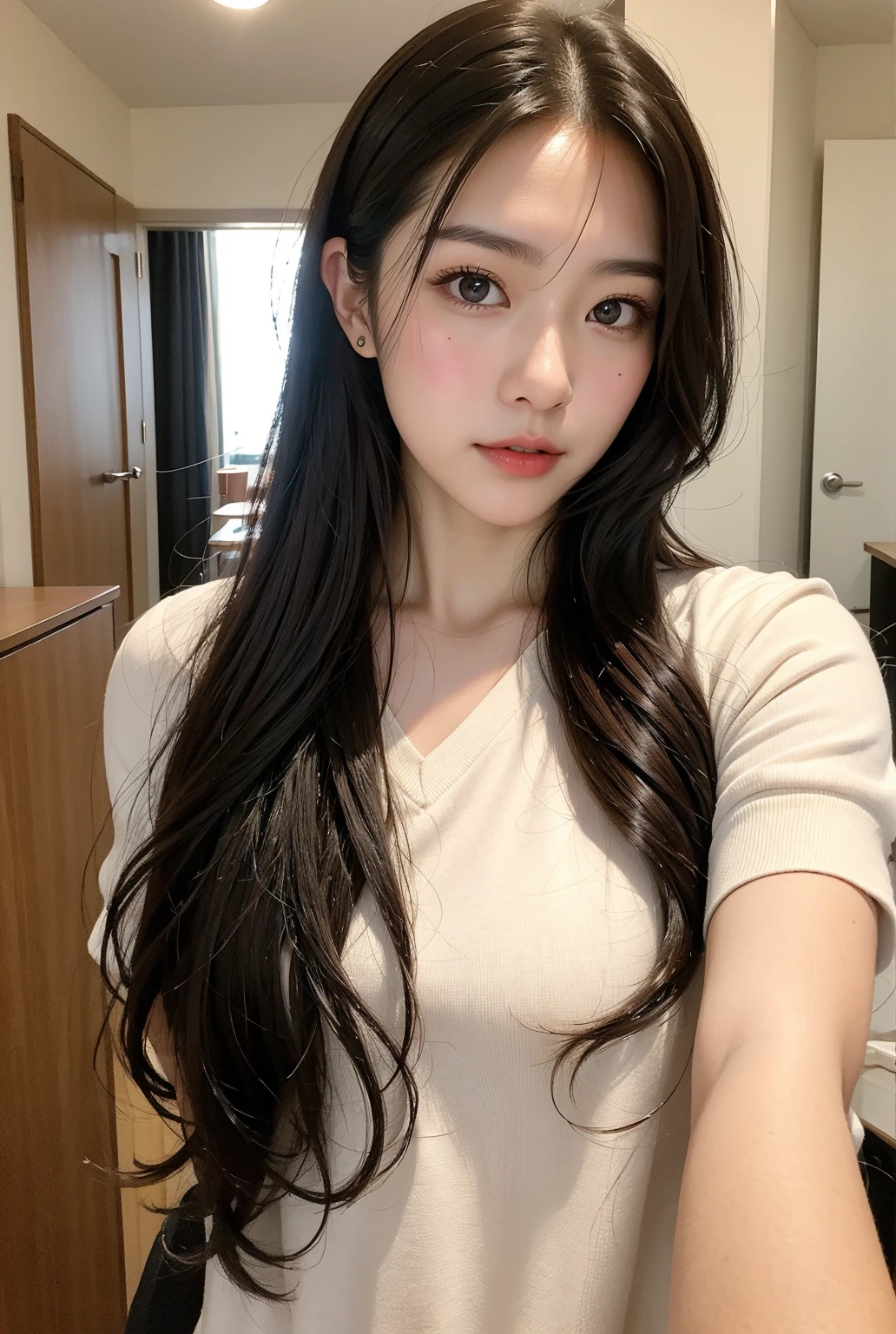 21 yo asian women, long hair like rapunzeal, skiny wearing