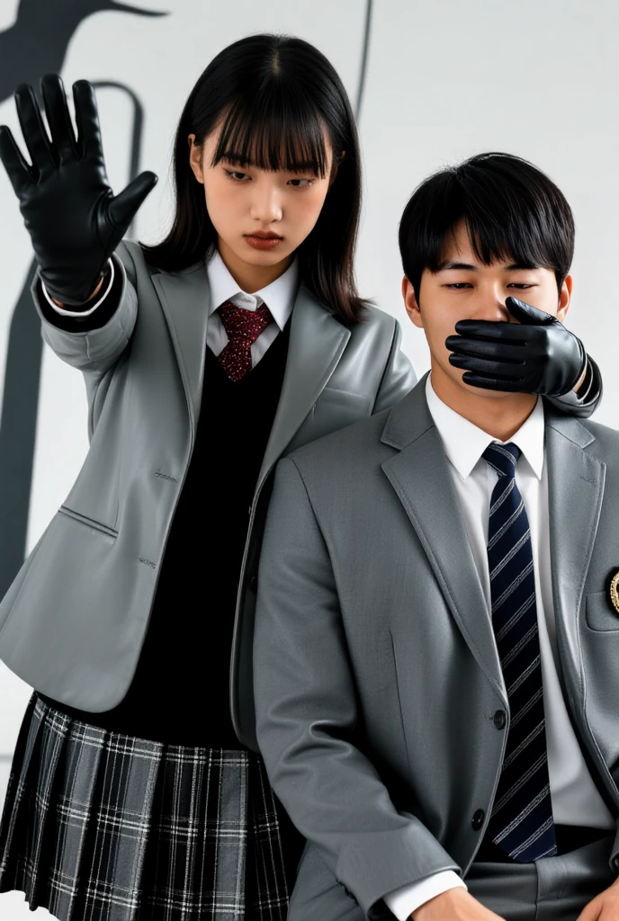 Sailor Saturn,High resolution, Realistic, Hyperrealism, Ultra Sharpness, Detailed eyes, The best light, break, One girl, Japanese, Idol, cute, 1, Silk Skin, (black_work_skirt_suit, black jacket, black pencil skirt, White shirt:1.3), (office:1.4), break, View your viewers, (Browsing Caution:1.5), ( with multiple men:1.5), (:1.7), ,  in , testis, throw