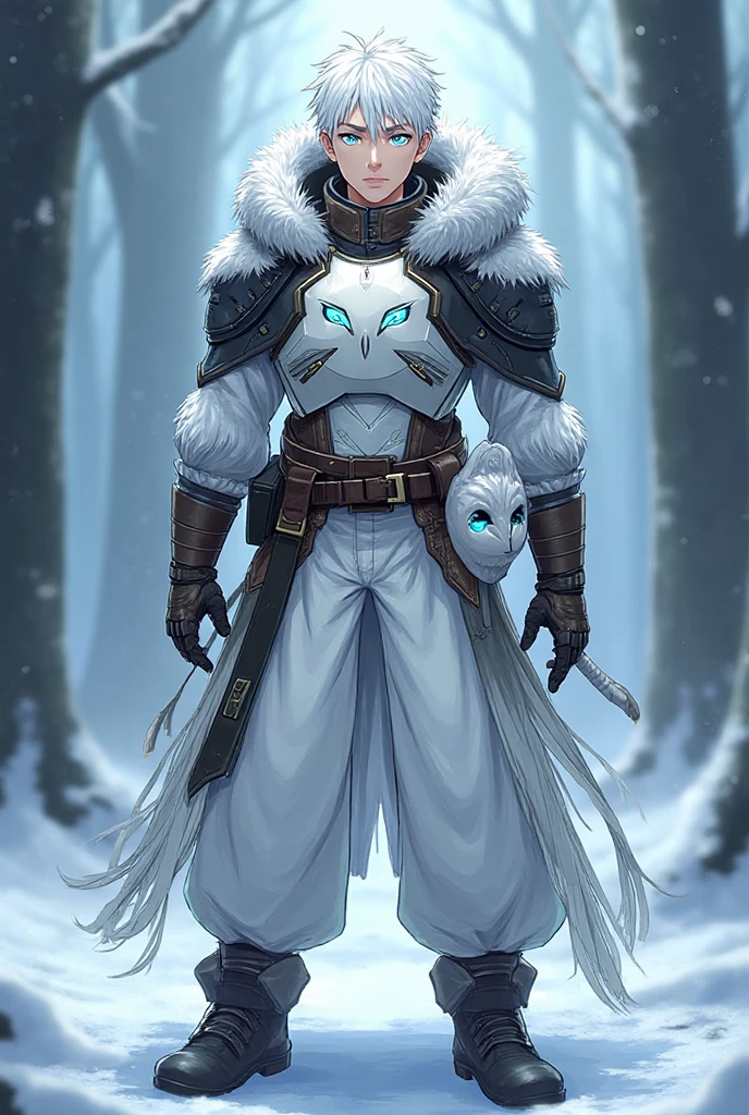 Anime art, full body, a young male ranger, athletic build, short ...