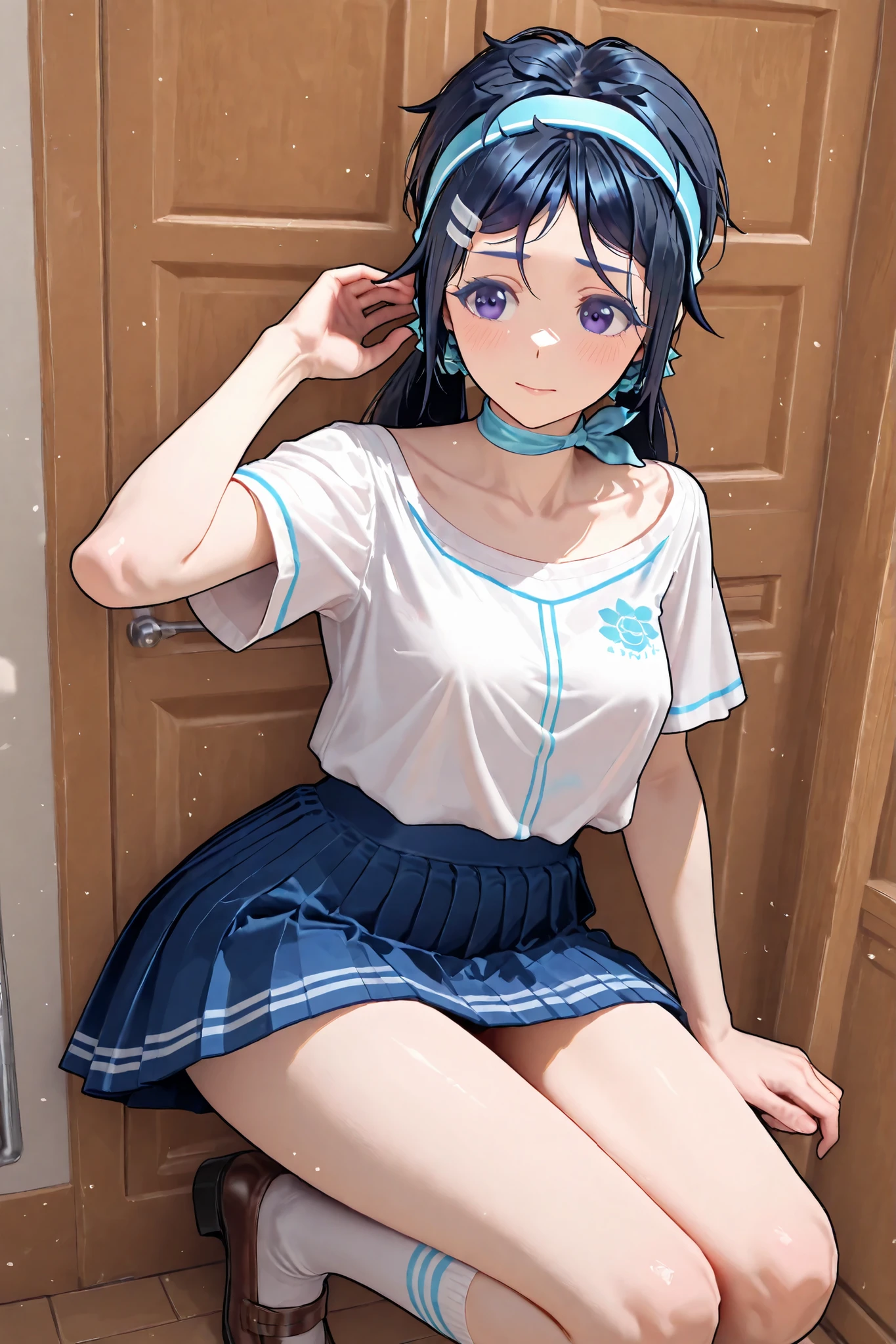 Miside, Mita sensual pose extremely detailed image 