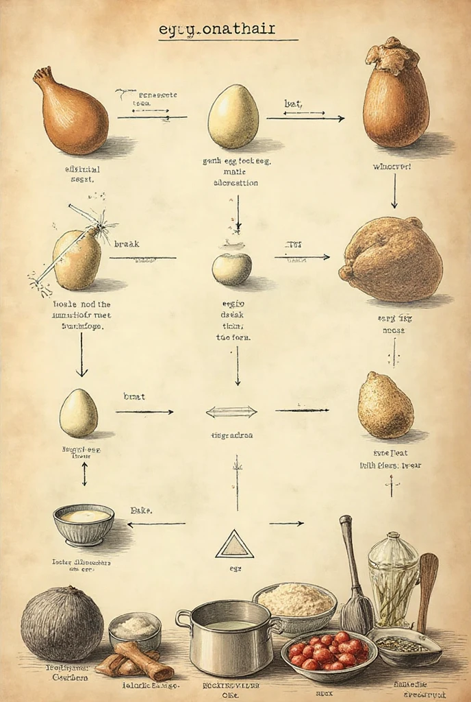 "Visualizing the algorithm as a cooking recipe on old paper. Instead of ...