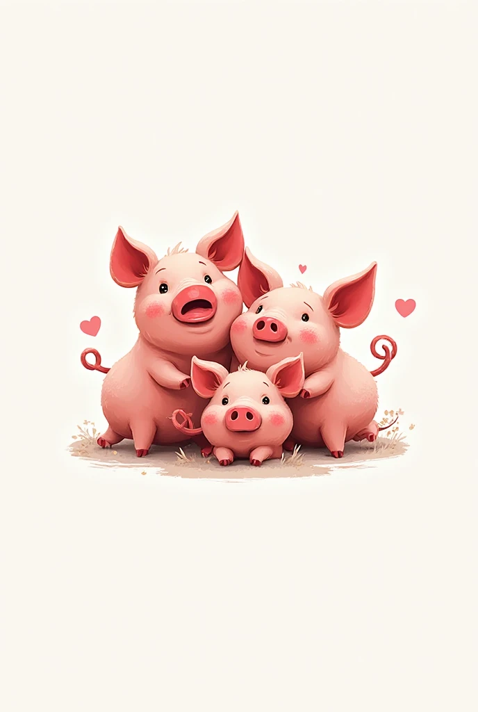 little pig with wings in love with a little pig without wings