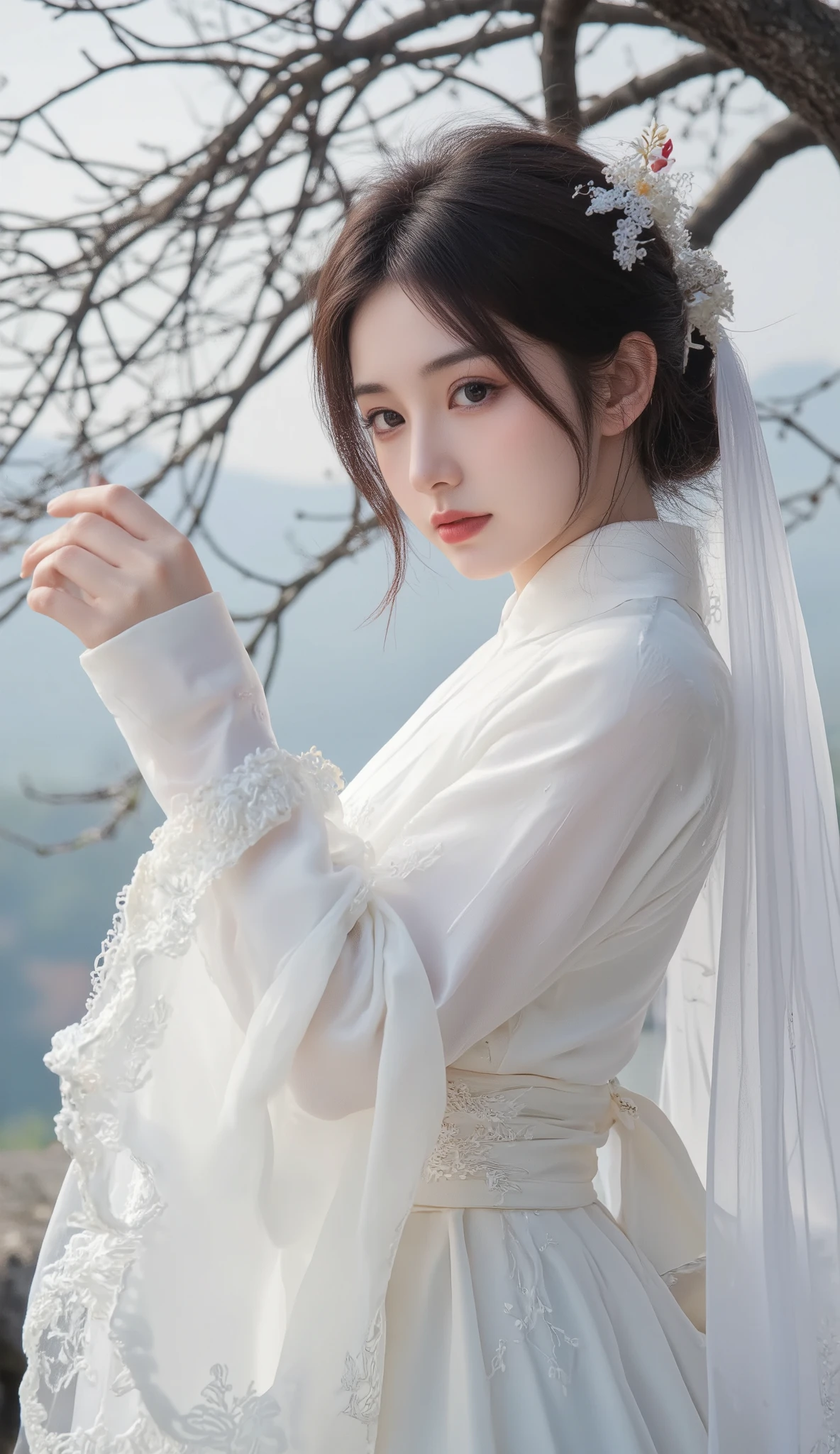 (:2.0),(:1.5),(A Ultra cute young Japanese nun:2.0),(she wearing a decorated with lace nun costume and scart slim fit:2.0),(beautiful detailed dropped eyes:2.0),beautiful detailed lips, (extremely detailed cute and beautiful face:2.0), longeyelashes, (slender woman body:1.5), (beautiful short hair:2.0), (natural makeup,big smile:1.5), incredibly beautiful skin,(professional lighting, bright lighting, photorealistic, 8k, high resolution, best quality, masterpiece, ultra-detailed:1.75), vivid colors, (Moonlit Night:1.5),(The moonlight shines on her face:1.2),(She is in the convent:1.2)