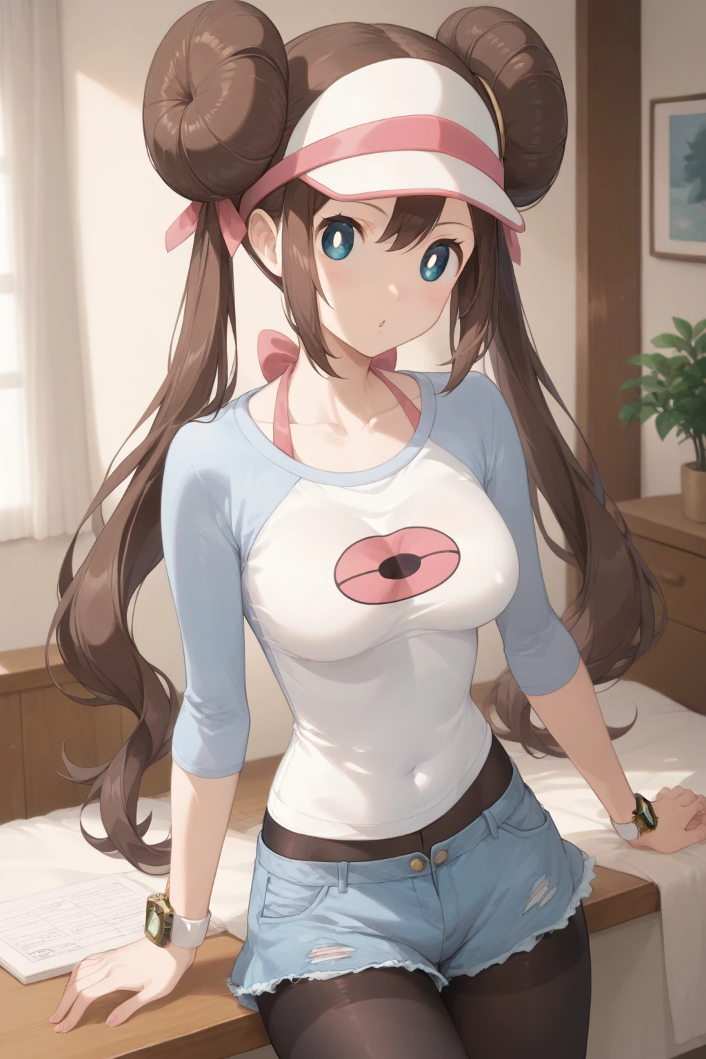 ????,Highest image quality、best quality,masterpiece, (shame play、Exposure in the park、blush:1.2)、Yellow hot pants、painted clothes, ???????????、??????、?????, cowboy shot, Pokémon、(crowd, embarrassed:1.2)、sweat、Covering ???????, covering ??????