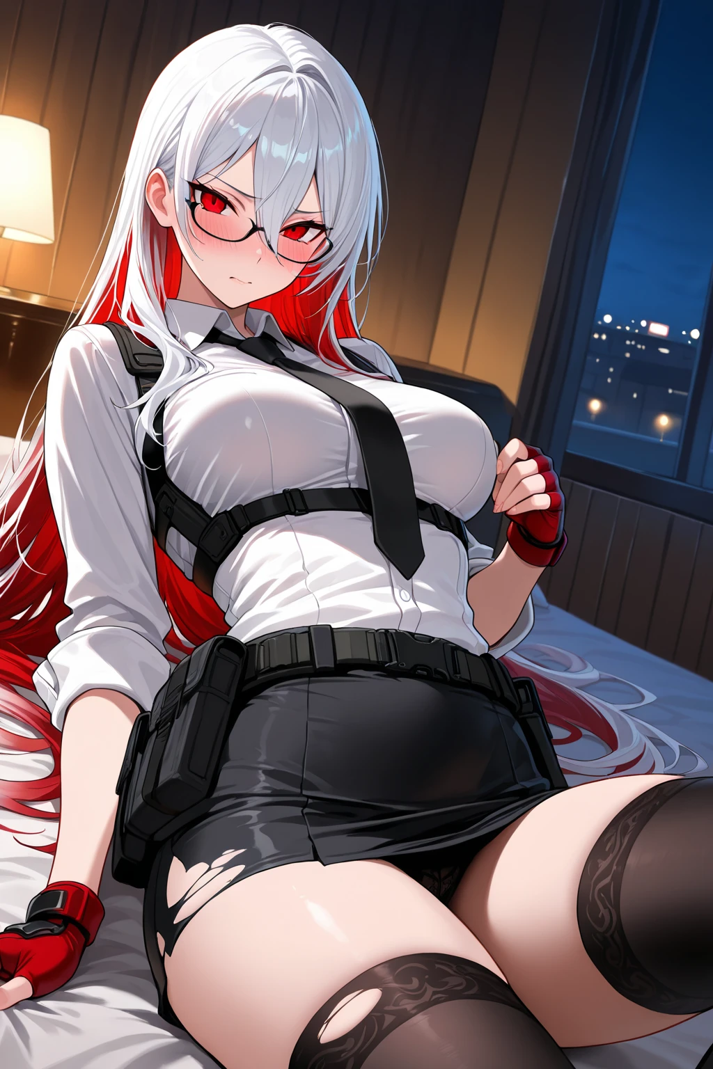 Mihara_on_bed_sitting_embarrassed