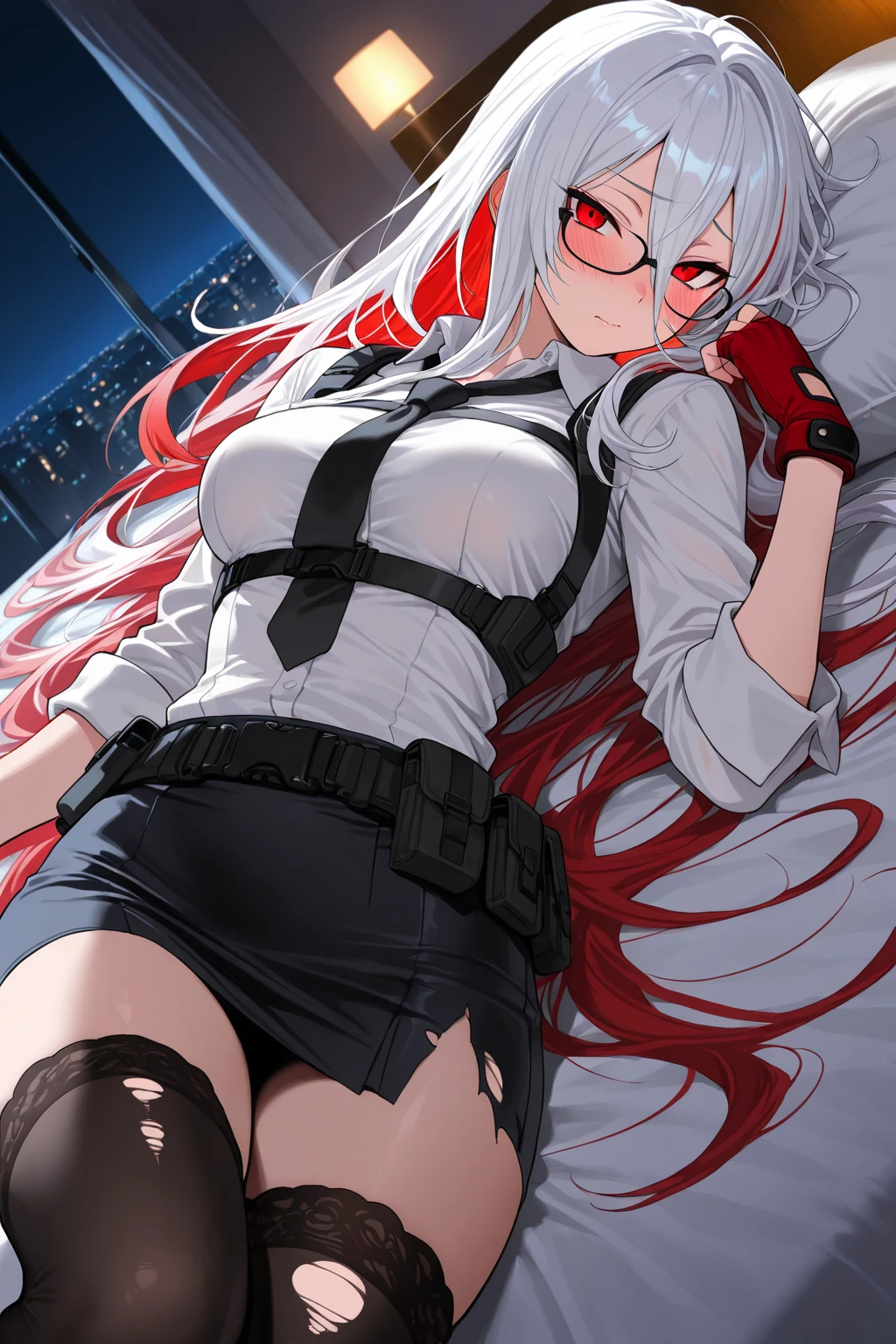 Mihara_embarrassed_on_bed_laying