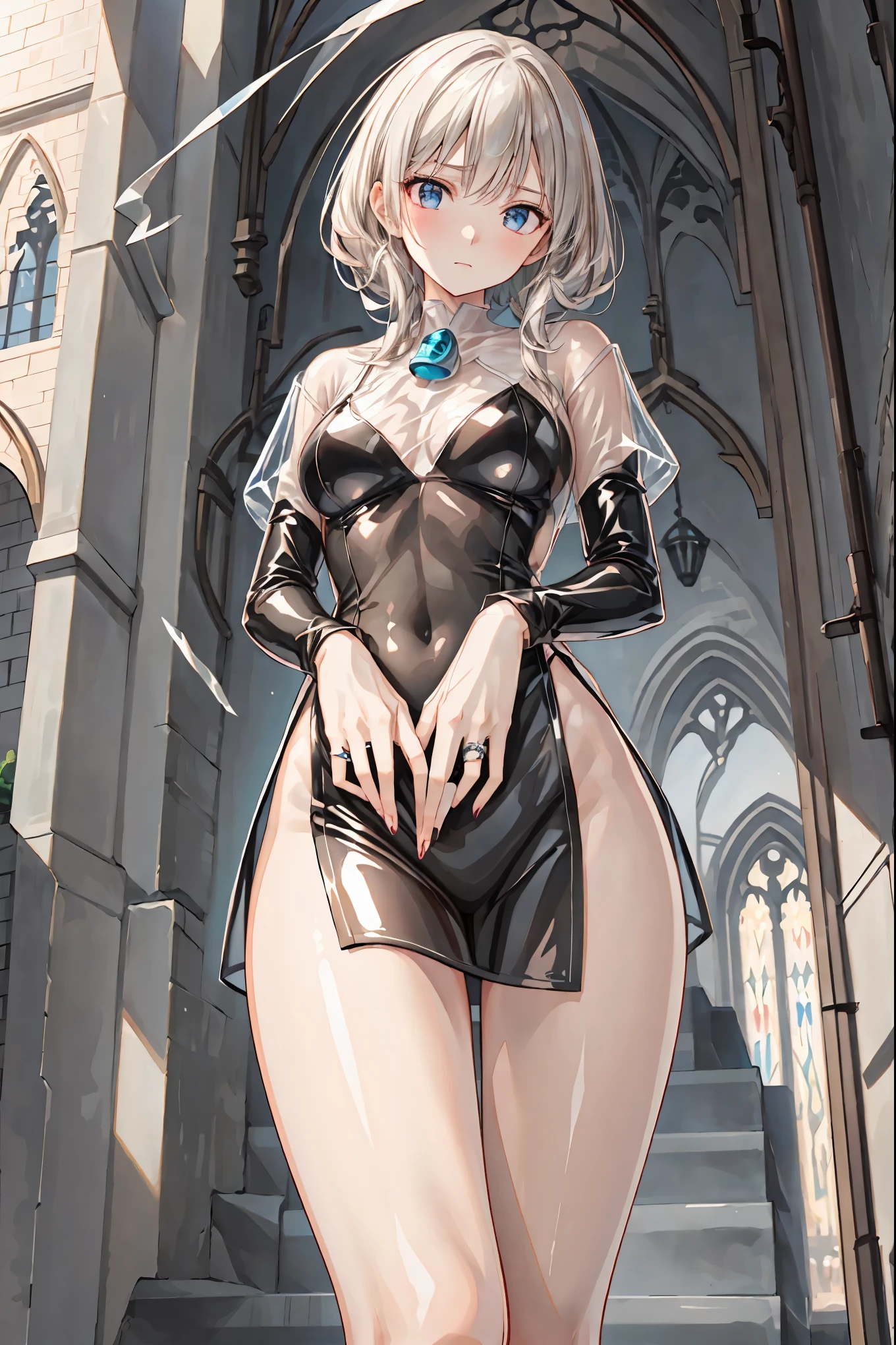 Latex Female Body Silhouettes,  look, Shiny Latex Material Sticking to the Body,((from below:1.2)), ((最High Quality)), (very detailed), (High Definition CG Composite 8K Wallpaper), 高いly detailed,  高い-definition raw colbor photos, professional photography,  Depth of Written Boundaries,Dark, Smoky Hazardous Environments, bright spotlight, Red or Black Tones, High Quality,4K,Realistic,Professional,EXTREME DETAILS,Vivid Colors,Bokeh Style，((Top of the big bell tower))，Lithuanian, ((In Vilnius)), ((Vilnius Cathedral)) and ((Gediminas Tower)) ，Background，((Cathedral Square))，Cumulonimbus，contrail、perfect hands、perfect finger、perfect palm  、Perfect Nails、Perfect Thumb  、perfect index finger  、perfect middle finger、perfect ring finger、perfect little finger、perfect textured hand
