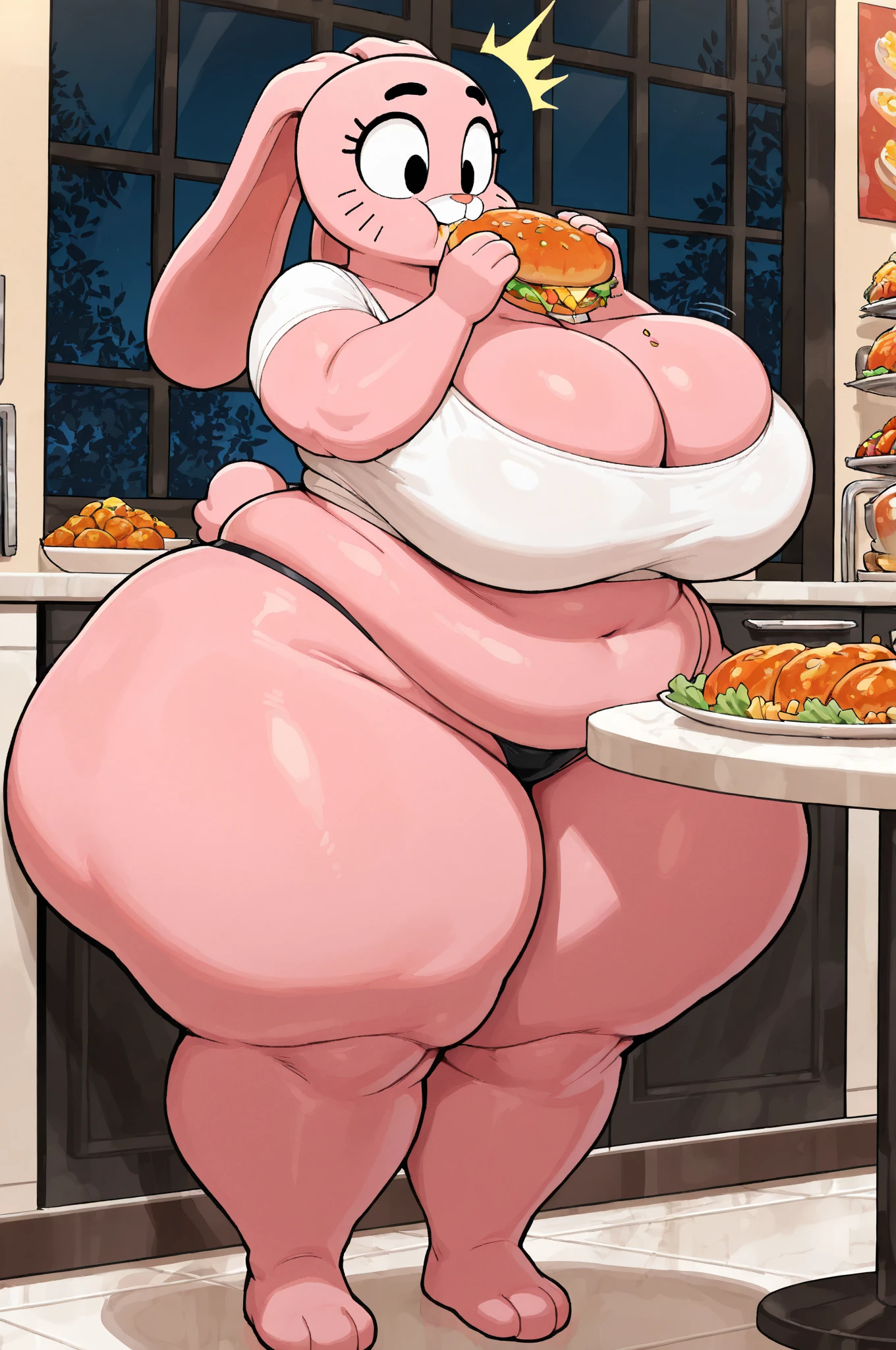 Ilustration of a 50 year old woman showing feet.., round head, black eyes, cejas delgadas, cejas negras, pink skin, orange hair, short hair, serquillo, fringe, cabell con fringe, lob with bangs, hair forward, Natural beauty, milf, 45 year old lady, Chubby woman, beautiful, Casual, ?????, ????? ????, big ????? ????, big ???, (([dark gray background])) Whole body, whole leather. gorda, voluptuous body, Beautiful feet, fat ???, big ????????, hair on the forehead, fringe, fat ????, orange hair, 50 year old woman, milf, ?????????, perspectiva desde adelante, desnuda abierta de piernas, ????, nakedness, ????, open year, extreme ????, ???? hole open like a tube, open ???? ???. Mujer mayor. Piernas abiertas, cuerpo completo, pued descalzos, pies bonitos, pies ????????.