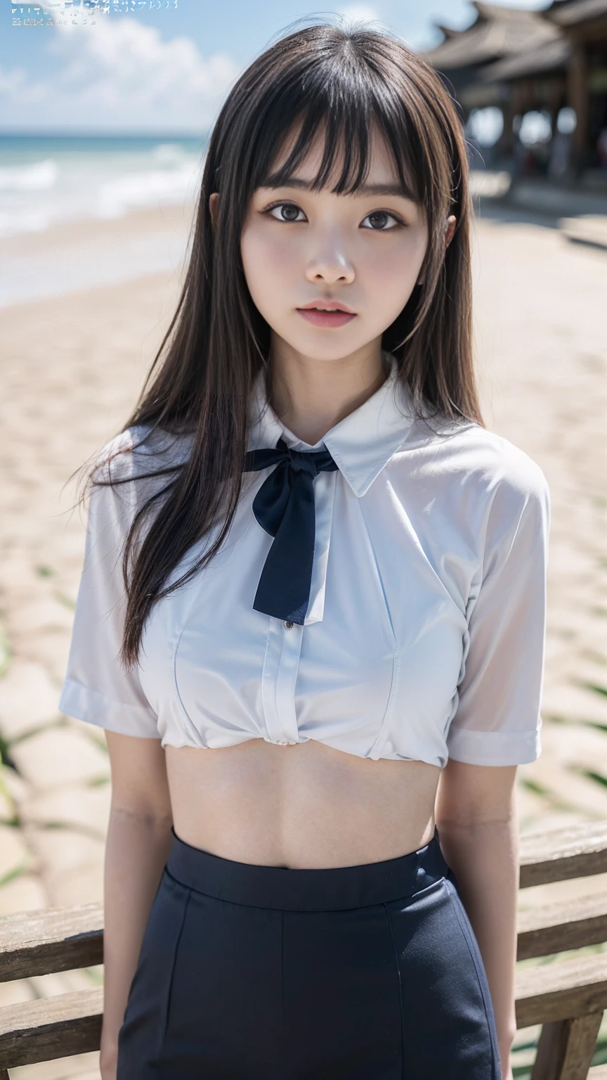 (masterpiece:1.3), (8K, Realistic, RAW Photos, Best image quality: 1.4), Japanese, (One Girl), Beautiful Face, (Lively Faces), Beautiful Hairstyles, Realistic eyes, Beautiful details in the eyes, (Realistic Skin), Beautiful skins, Charm, 超High resolution, Ultra-realistic, Attention to detail, Golden Ratio, (Detail Makeup:1.2), View your viewers,Tabletop, Highest quality, Very detailed, In detail, High resolution, Composition of the whole body、Open leg pose、Boldly open your legs、Beautiful details, Fitness Wear, Natural color lip,Realistic、Realistic、alone、Realistic、Highest quality、Very detailed顔、Very detailed目と顔、Beautiful and detailed、Absurd、Unbelievably absurd、My hair is messy、Floating Hair、Brown Hair、Wavy Hairstyle、Medium Hair、(Extremely detailed CG、8K Image Wallpapers)、(Very delicate and beautiful)、(masterpiece)、(Highest quality:1.0)、(超High resolution:1.0)、Beautiful lighting、Perfect Lightning、Realistic Shadows、[High resolution]、Detailed skin、Very detailedな、Detailed face and eyes、Realistic eyes、Sharp pupils、Beautiful Face、Outdoor、Downtown Japan、Amidst the hustle and bustle、Blurred Background、Glowing Skin、Blunt bangs、Red Eye、(Sailor suit 1.2)、Sailor suits have long sleeves、Ultra HD Photos, 8K quality, School Area, Systemic composition, Looking into the camera, Japanese women, 20-year-old, Perfect beauty, Texture with visible pores, Perfect Face,  muscle,  muscle, Beautiful and toned body, Muscular, thin, Small breasts, Tight ass and small breasts、Small Ass、 Bloomers (Bloomers in Japan School, Seamless Design, Monochromatic Bloomers, Bloomers are dark blue, Exactly、Bloomers are elastic fabrics、Bloomers length from navel３ｃｍThe following degrees::, ) open、In the middle of town on the way home from school