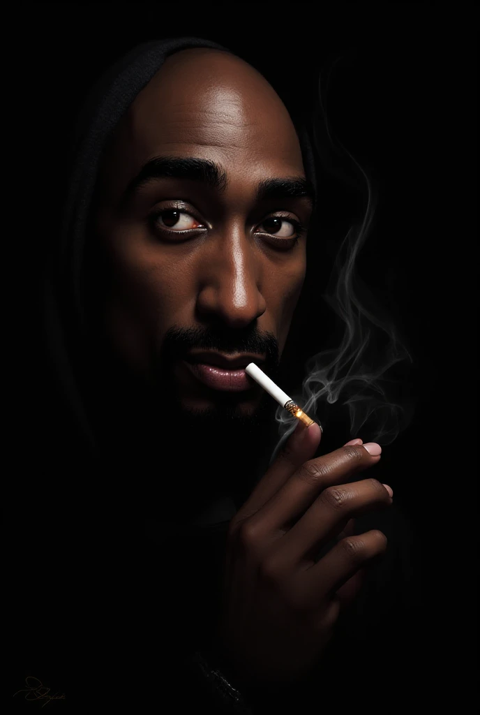 (photorealism:1.2), (((Tupac Shakur))), bald head, 25 years old, extremely accurate features, performing in a concert, rapping aggressively, black and white images, extremely detailed  features, banana tied around his head, ((looks exactly like 2Pac)), no wrinkles, 