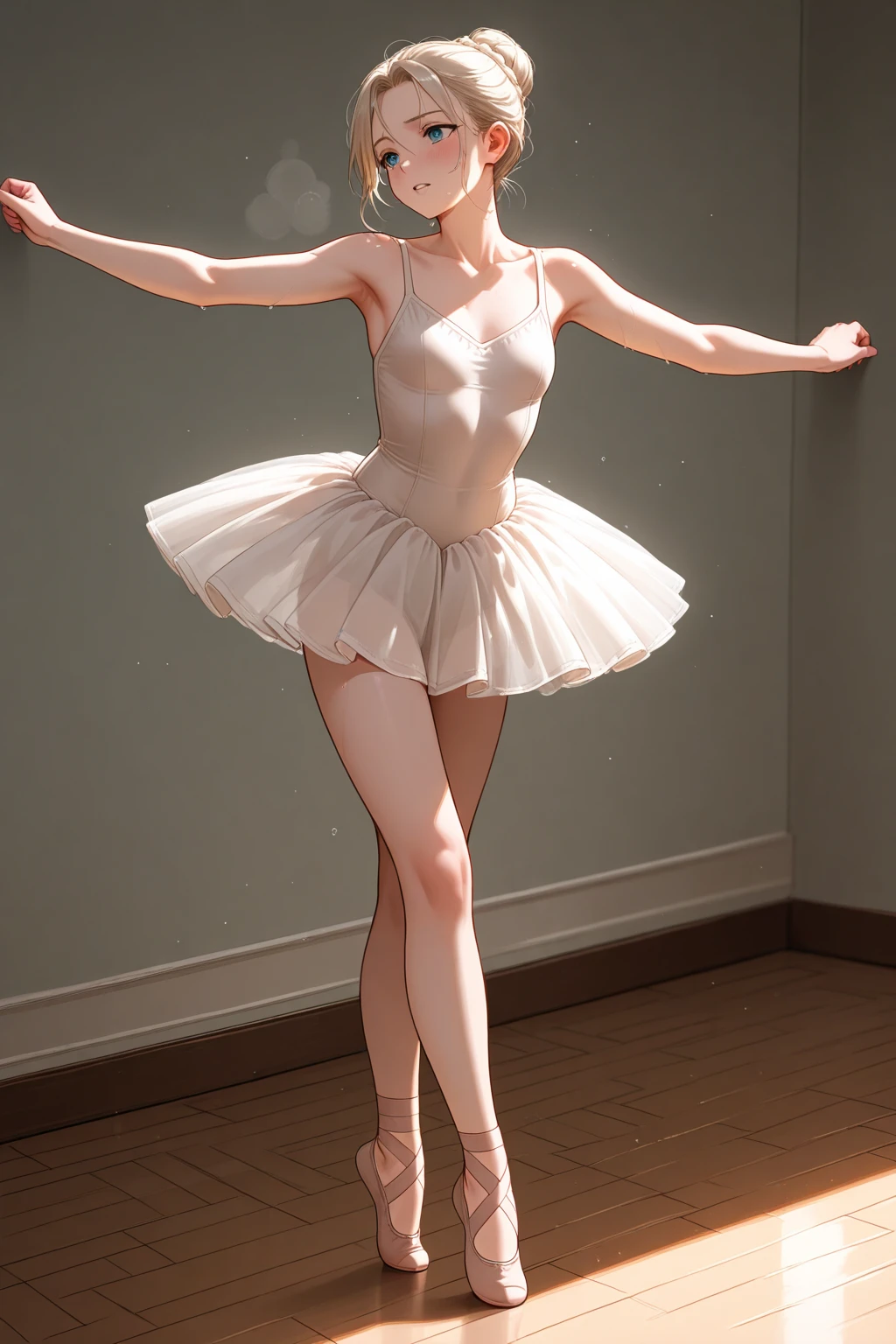 Absurd, high resolution, super detailed, (1 girl:1.3),
High fork swimsuit, ballet socks, tutu, sitting in the bathtub, water over the feet, looming, dark room, slim, pretty dream girl, bright purple thigh socks, silky texture, lace stocking edge, real photos, detailed eyes, pretty eyes, smile, full body view,