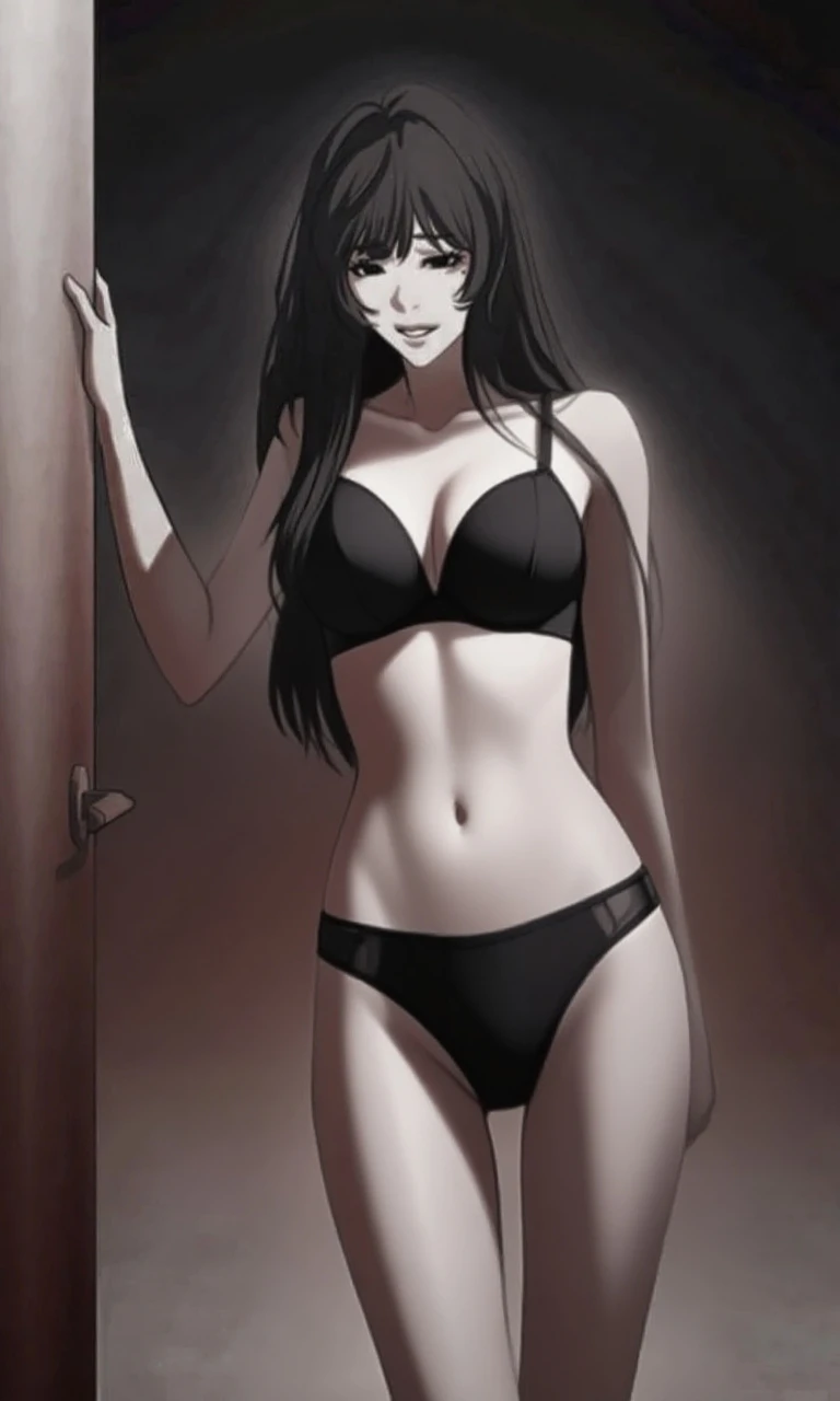 score_9, score_8_up, score_7_up, masterpiece, high quality, BREAK
 <lora:Mistress DeathPonyLoRA:1>mstrssdeth, long hair, colored skin, white skin, lingerie, lace bra, lace panties, smile, , no pupils ,black eyes, no human
 <lora:Blade&SoulPonyLyco:0.8> bns