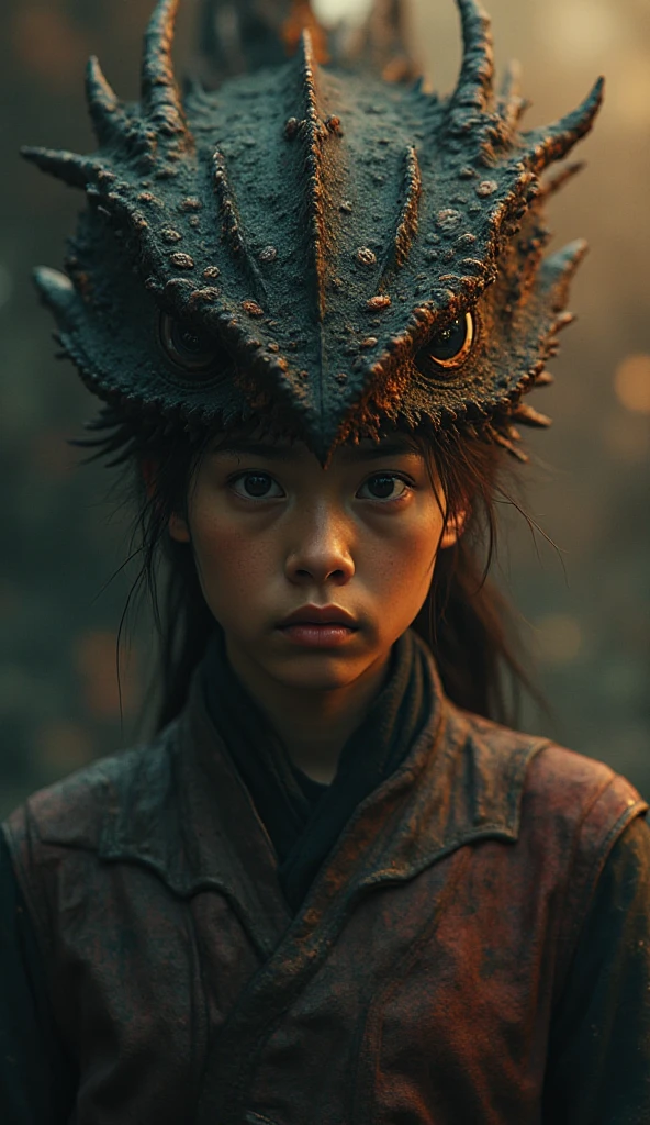 dragon  girl, crying girl transformation into dragon